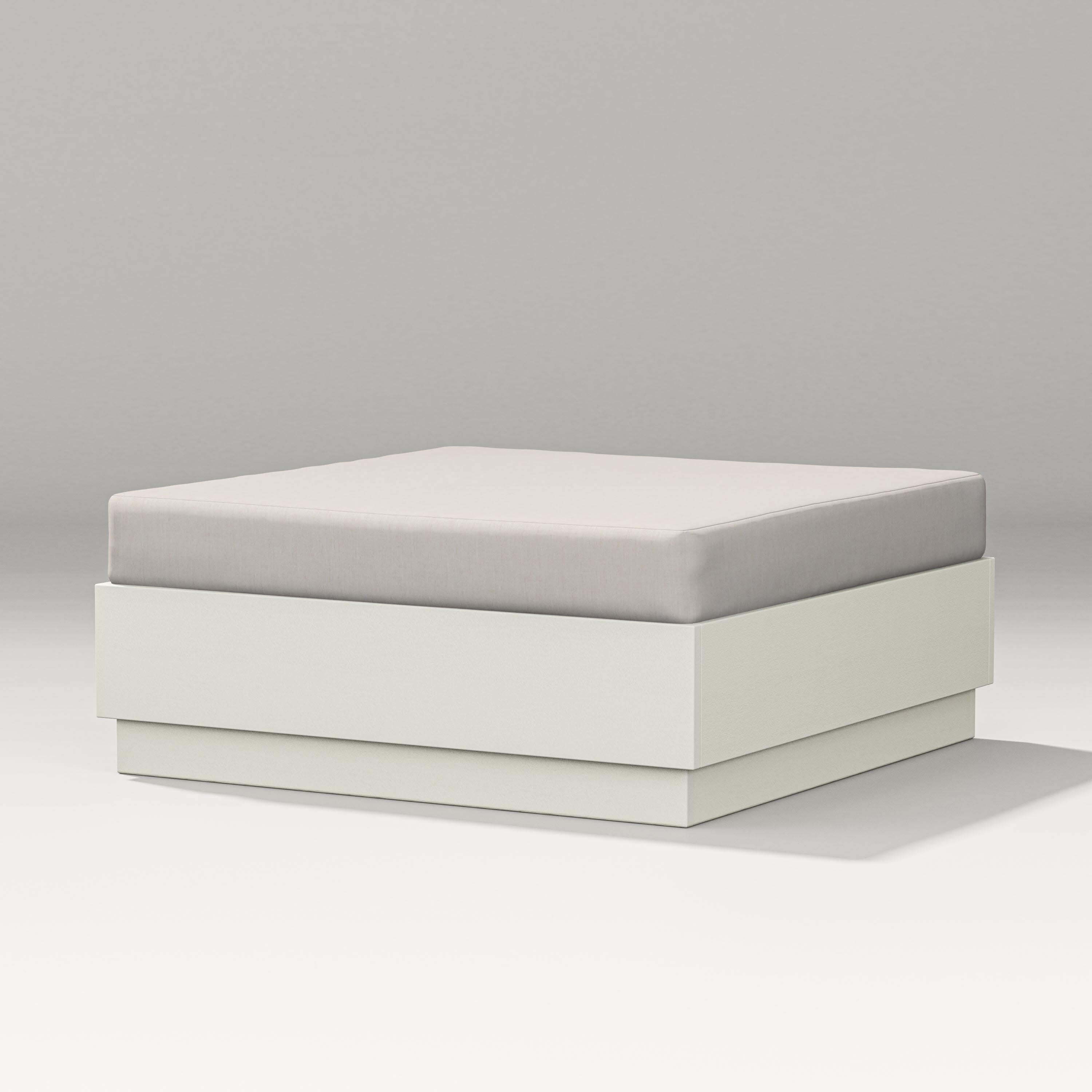 Elevate Lounge Ottoman in Vintage White / Cast Ash