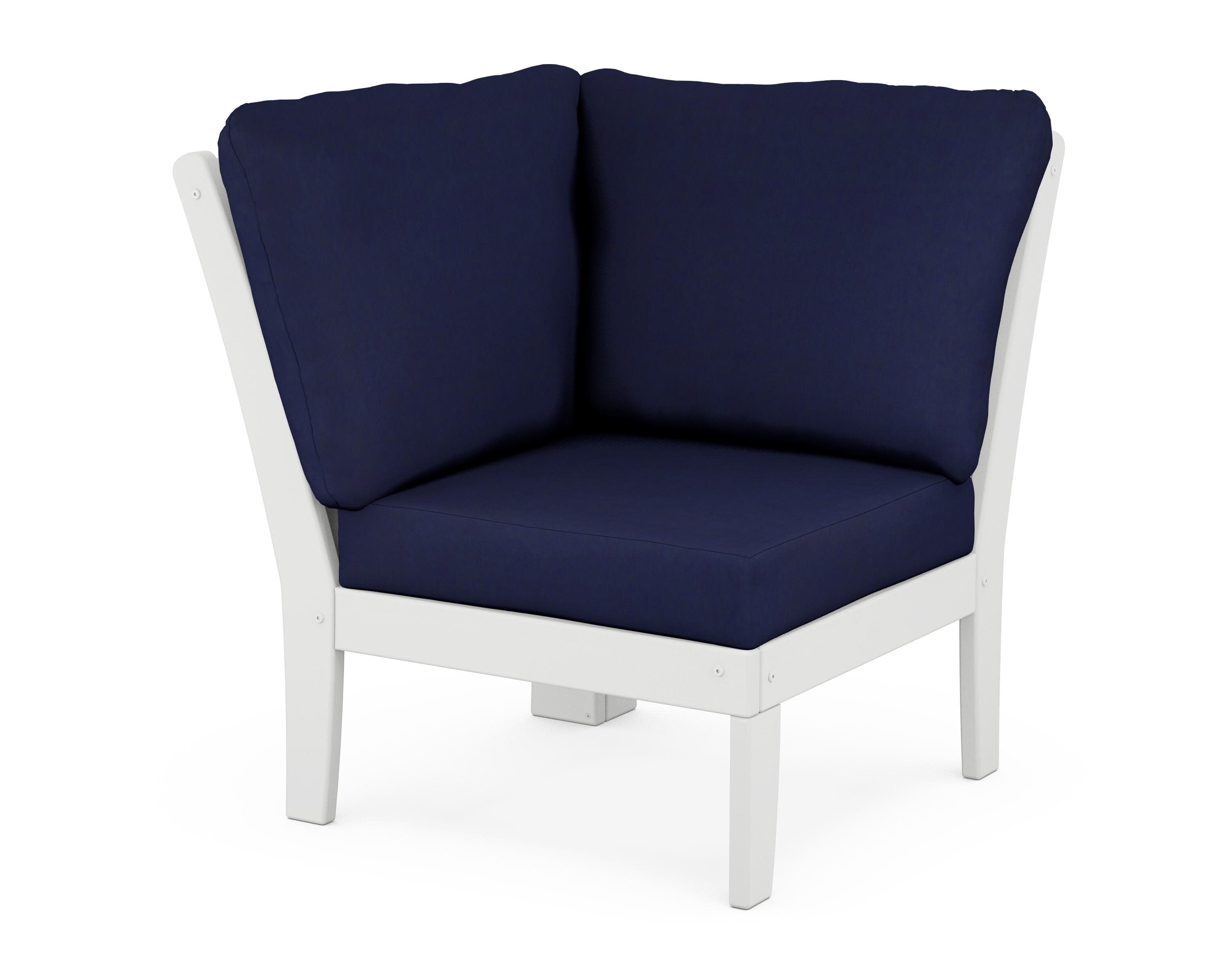Braxton Modular Corner Chair in White / Navy