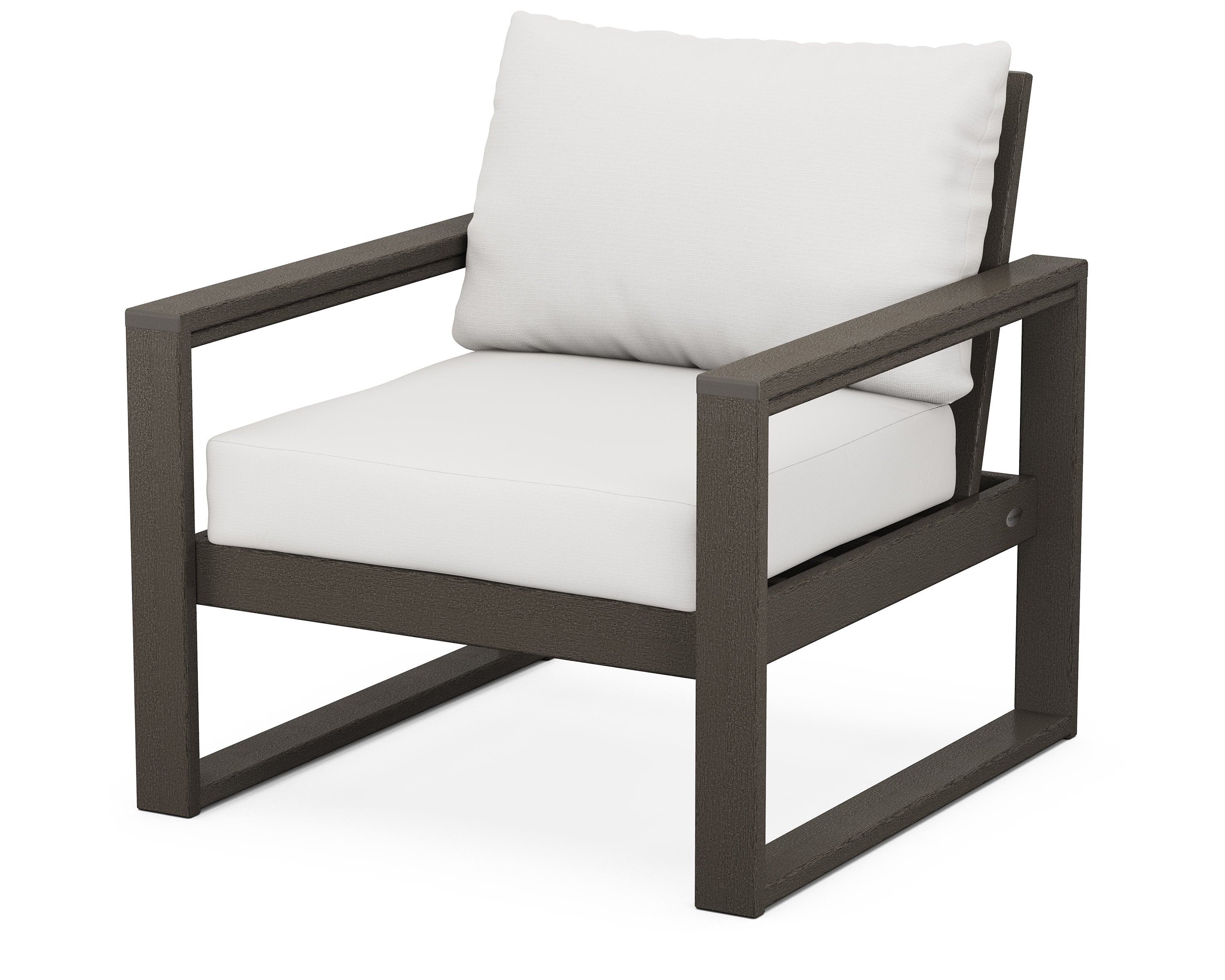 EDGE Club Chair in Vintage Coffee / Natural Linen