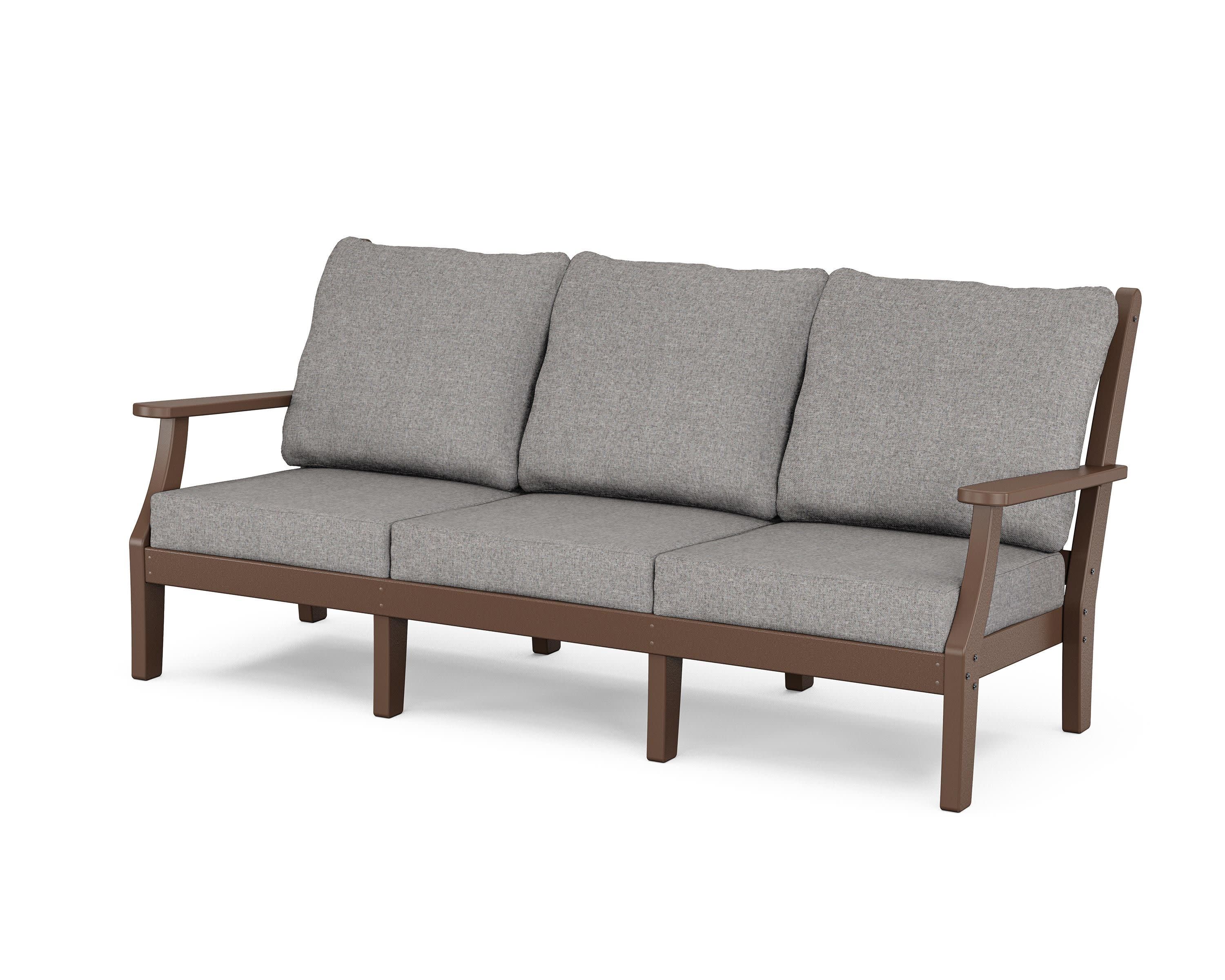 Wovendale Deep Seating Sofa in Mahogany / Grey Mist