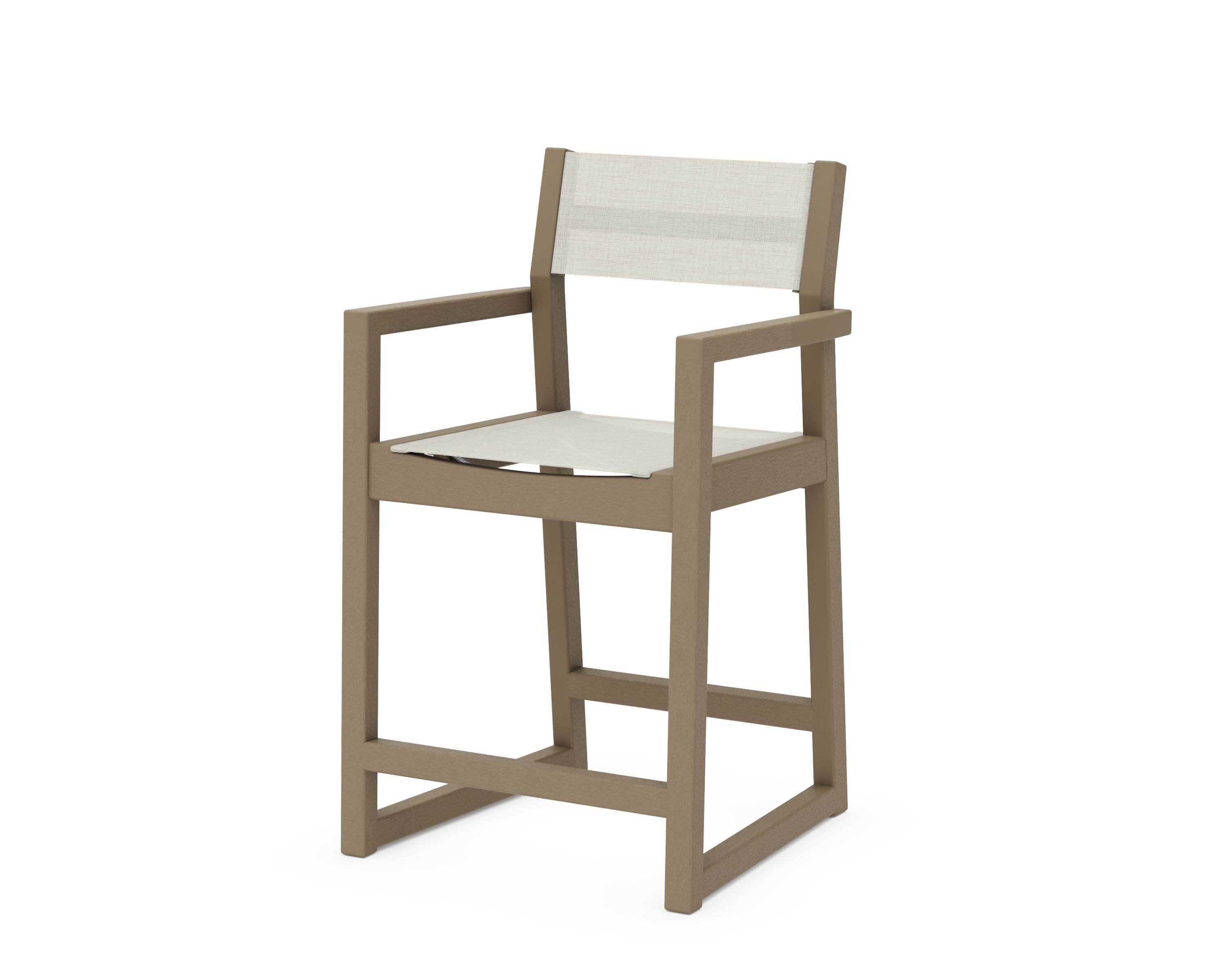 EDGE Sling Counter Arm Chair in Vintage Sahara / Parchment Sling