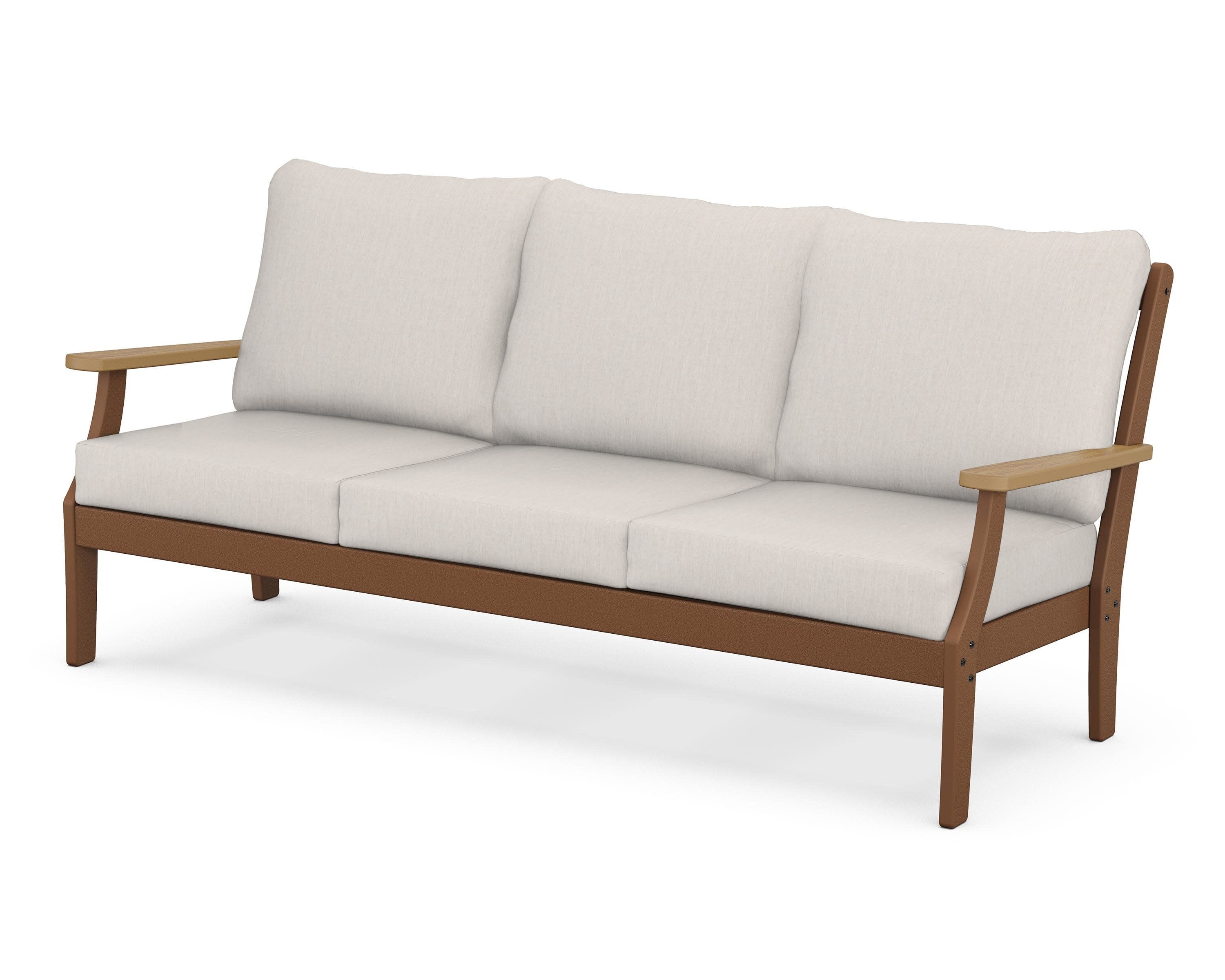 Braxton Deep Seating Sofa in Teak / Natural / Cast Ash