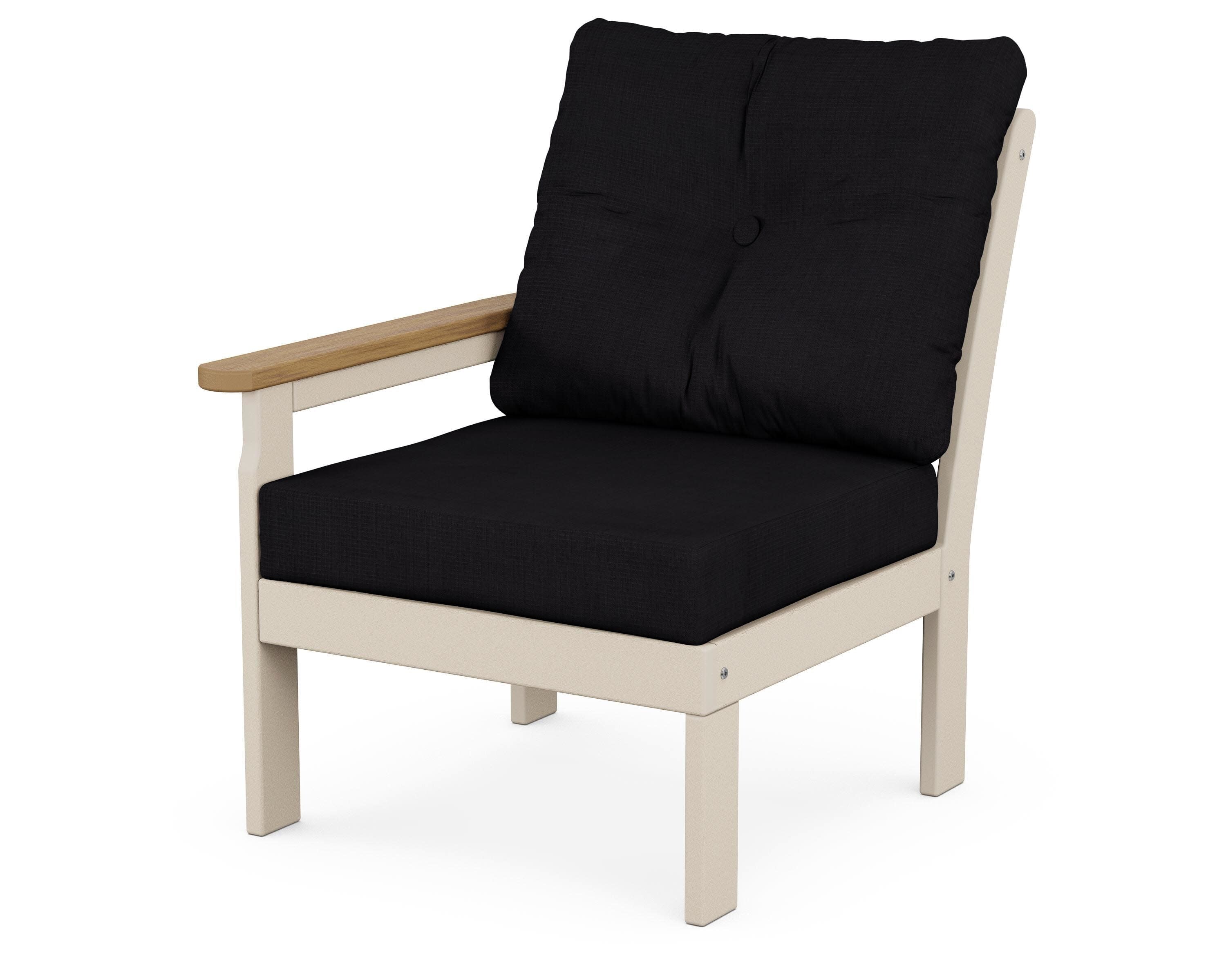 Vineyard Modular Left Arm Chair in Sand / Natural / Midnight Linen