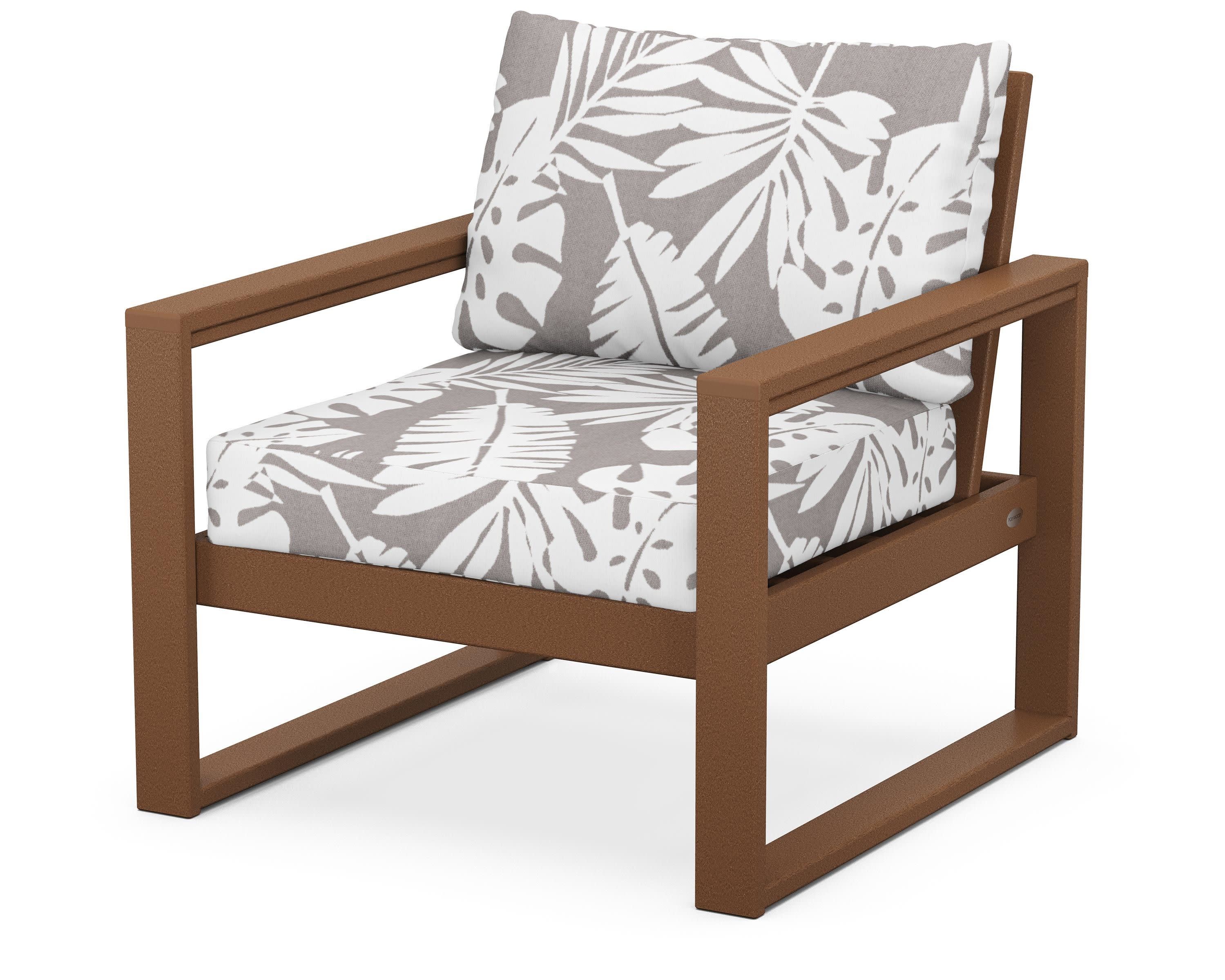 EDGE Club Chair in Teak / Leaf Grey Mist