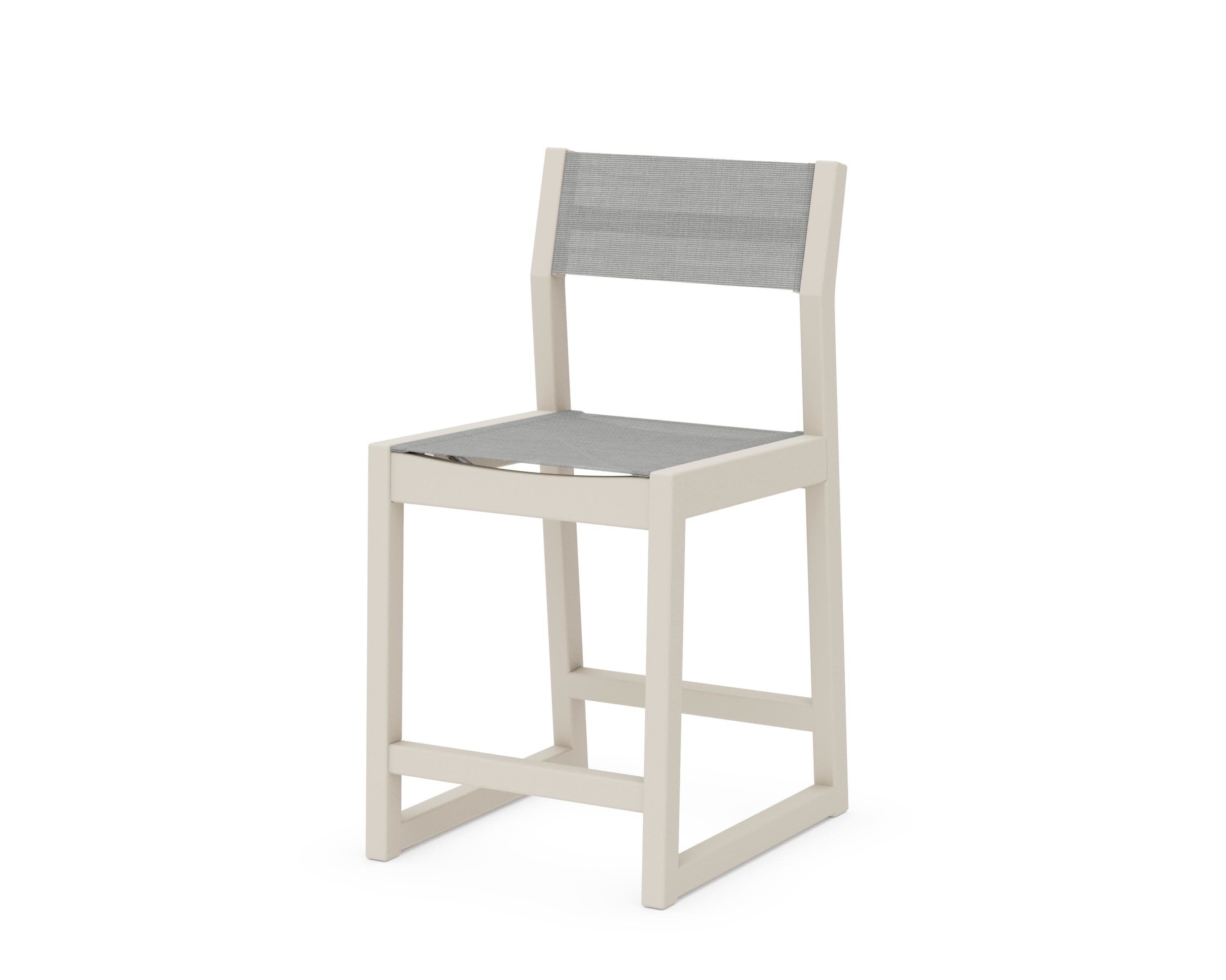 EDGE Sling Counter Side Chair in Sand / Metallic Sling