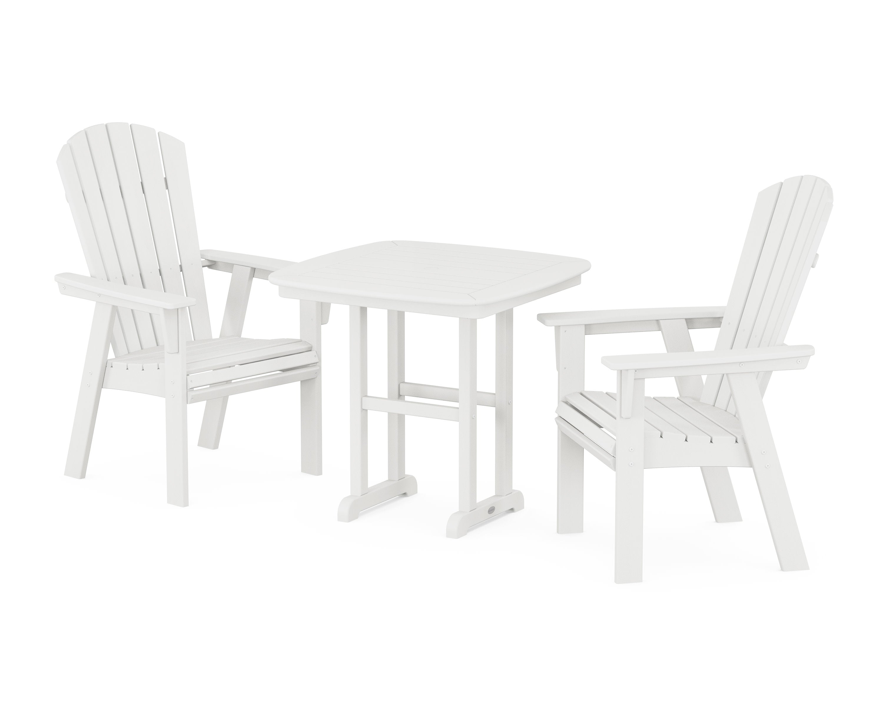 Nautical Adirondack 3-Piece Dining Set in Vintage White