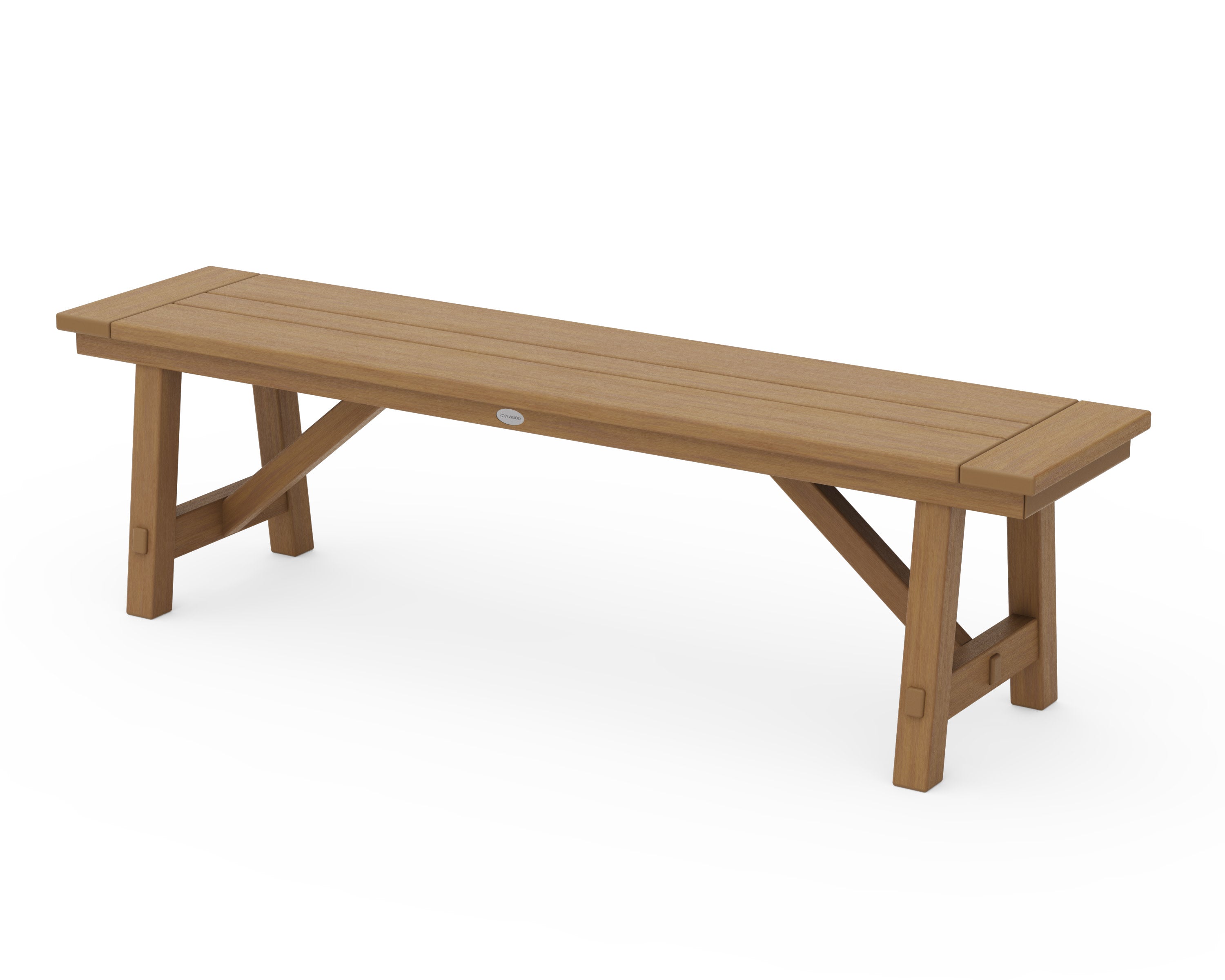 Rustic Farmhouse 60" Backless Bench in Natural