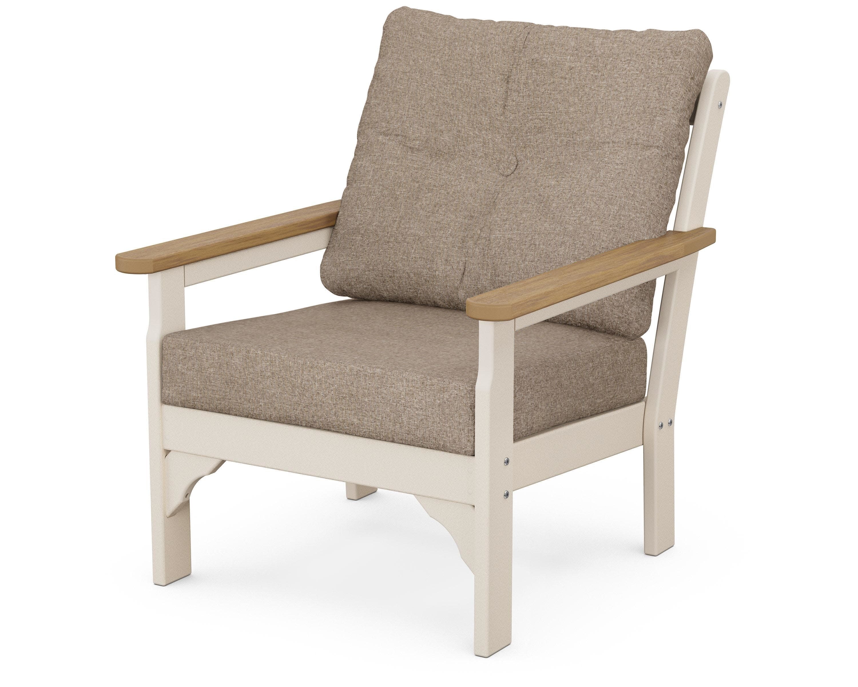 Vineyard Deep Seating Chair in Sand / Natural / Spiced Burlap