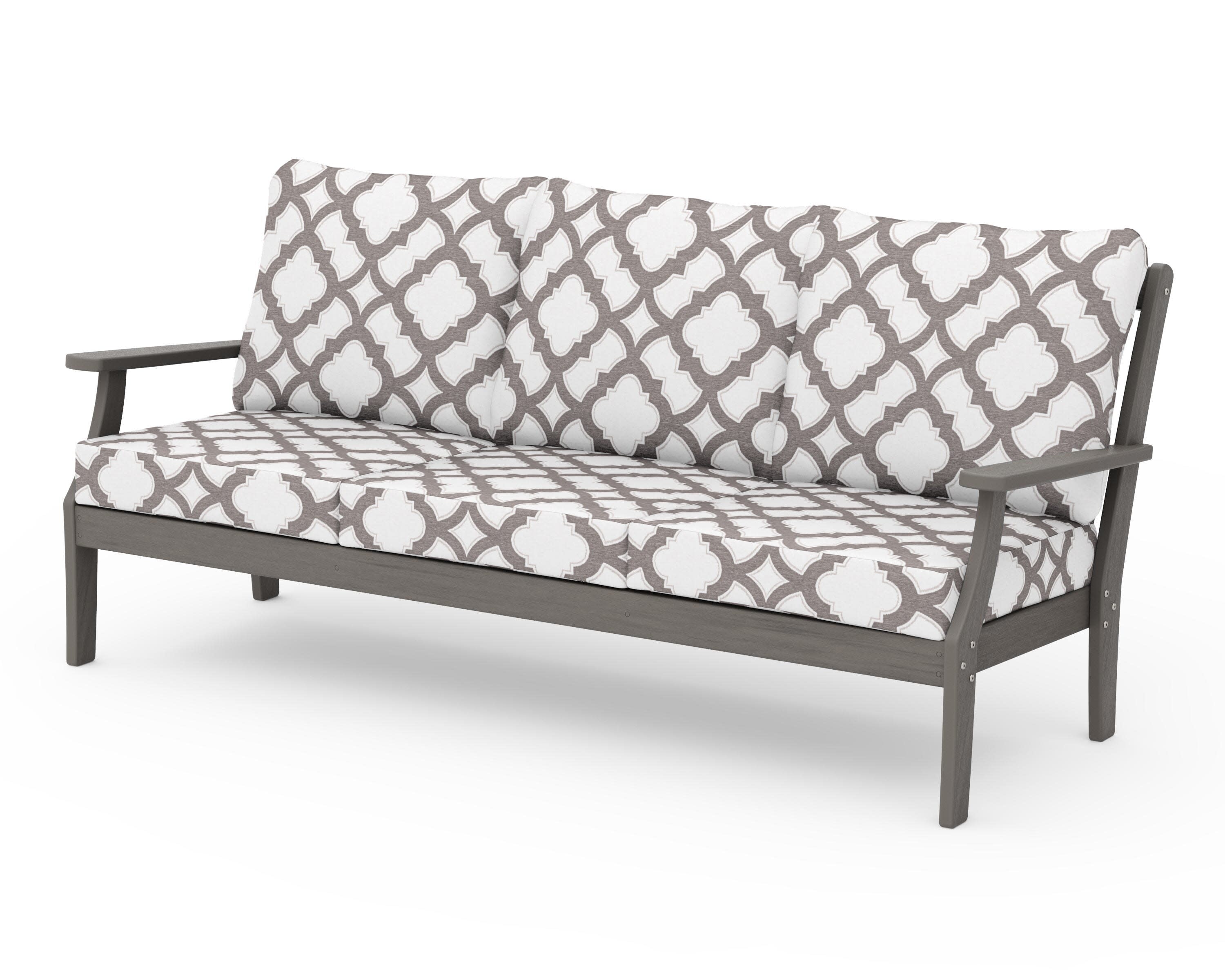Braxton Deep Seating Sofa in Driftwood / Trellis Grey Mist