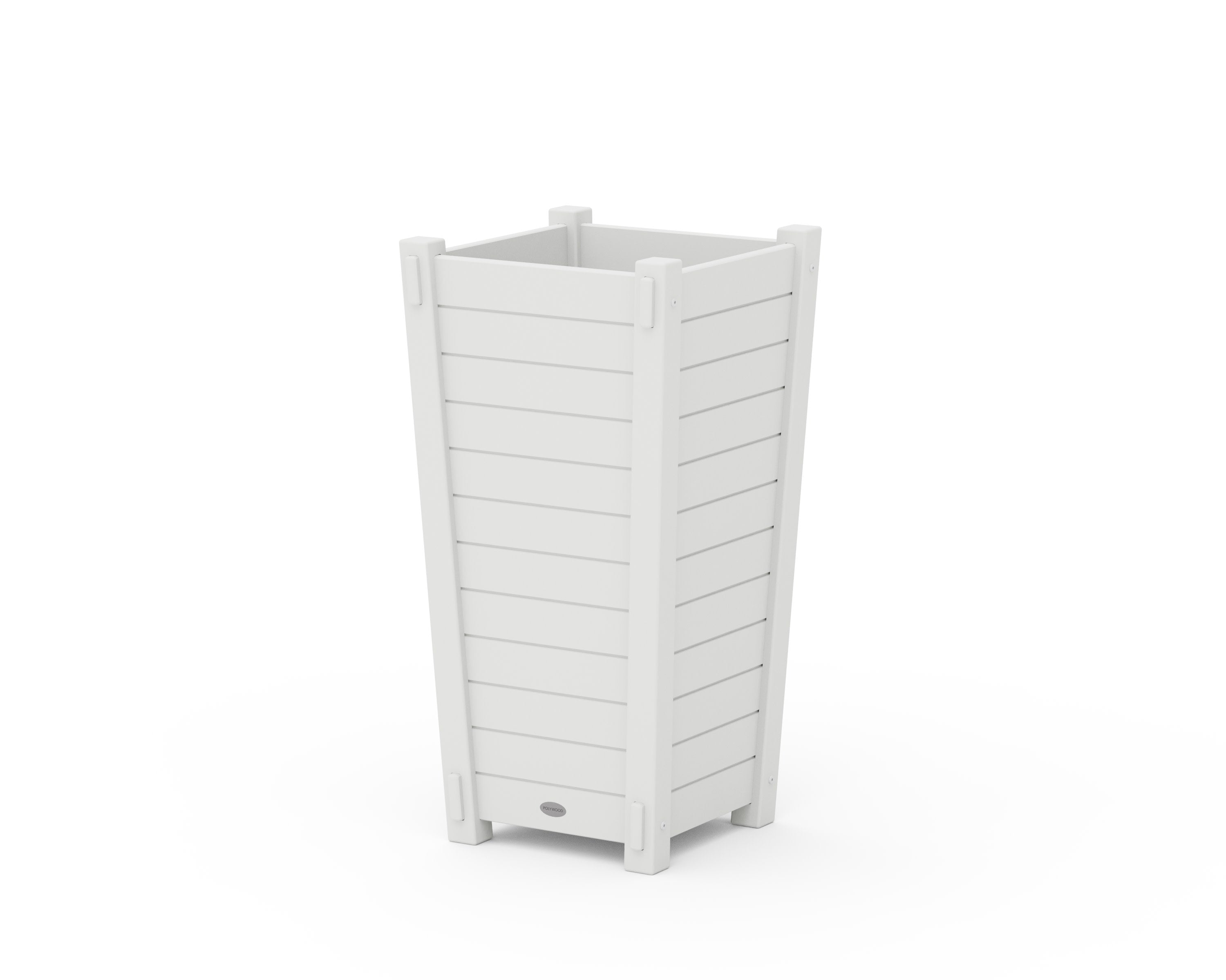 Nautical Tapered Square Planter Box in White