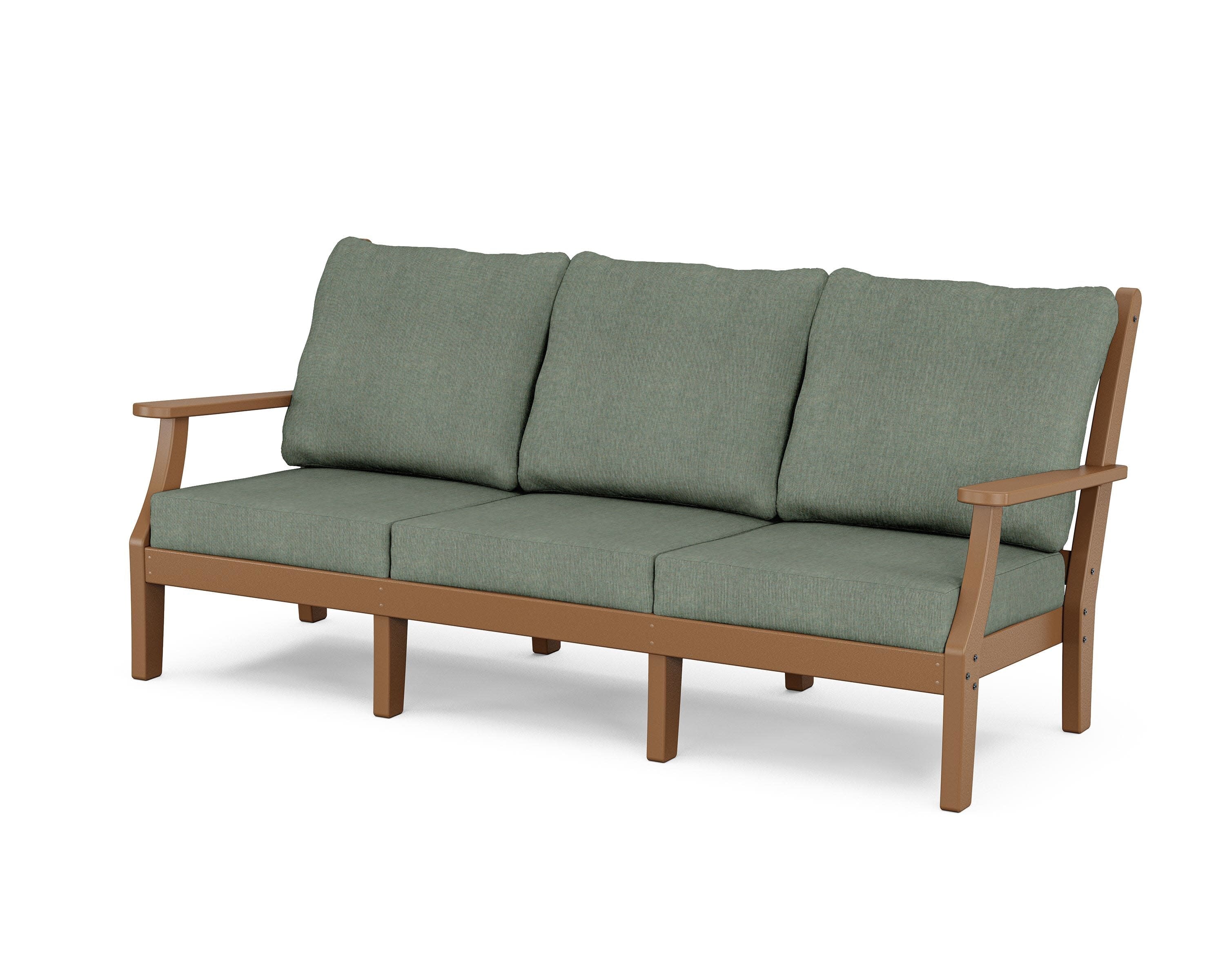 Wovendale Deep Seating Sofa in Teak / Cast Sage