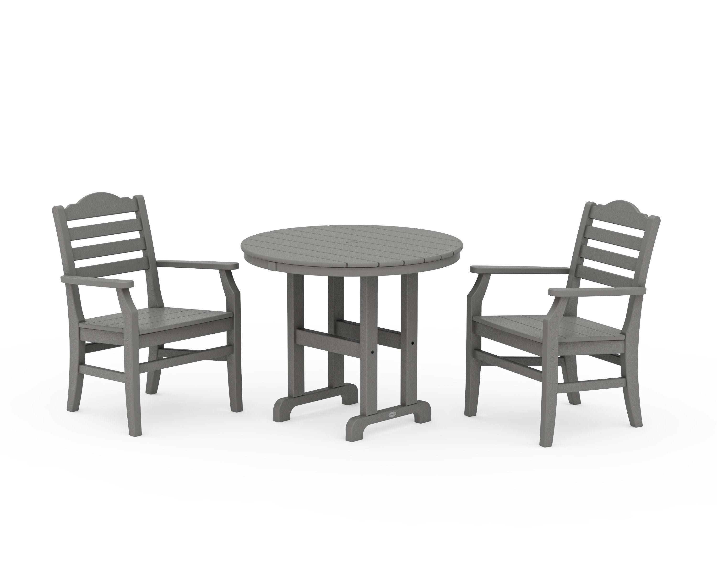 Savannah 3-Piece Farmhouse Dining Set in Slate Grey