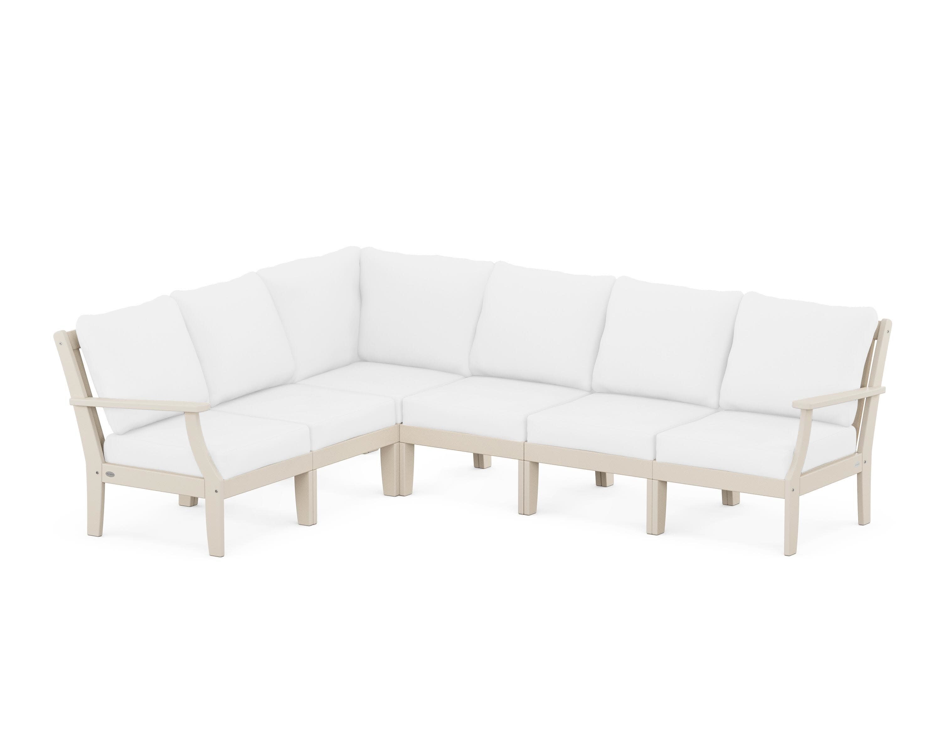Braxton Modular 6-Piece Deep Seating Set in Sand / Natural