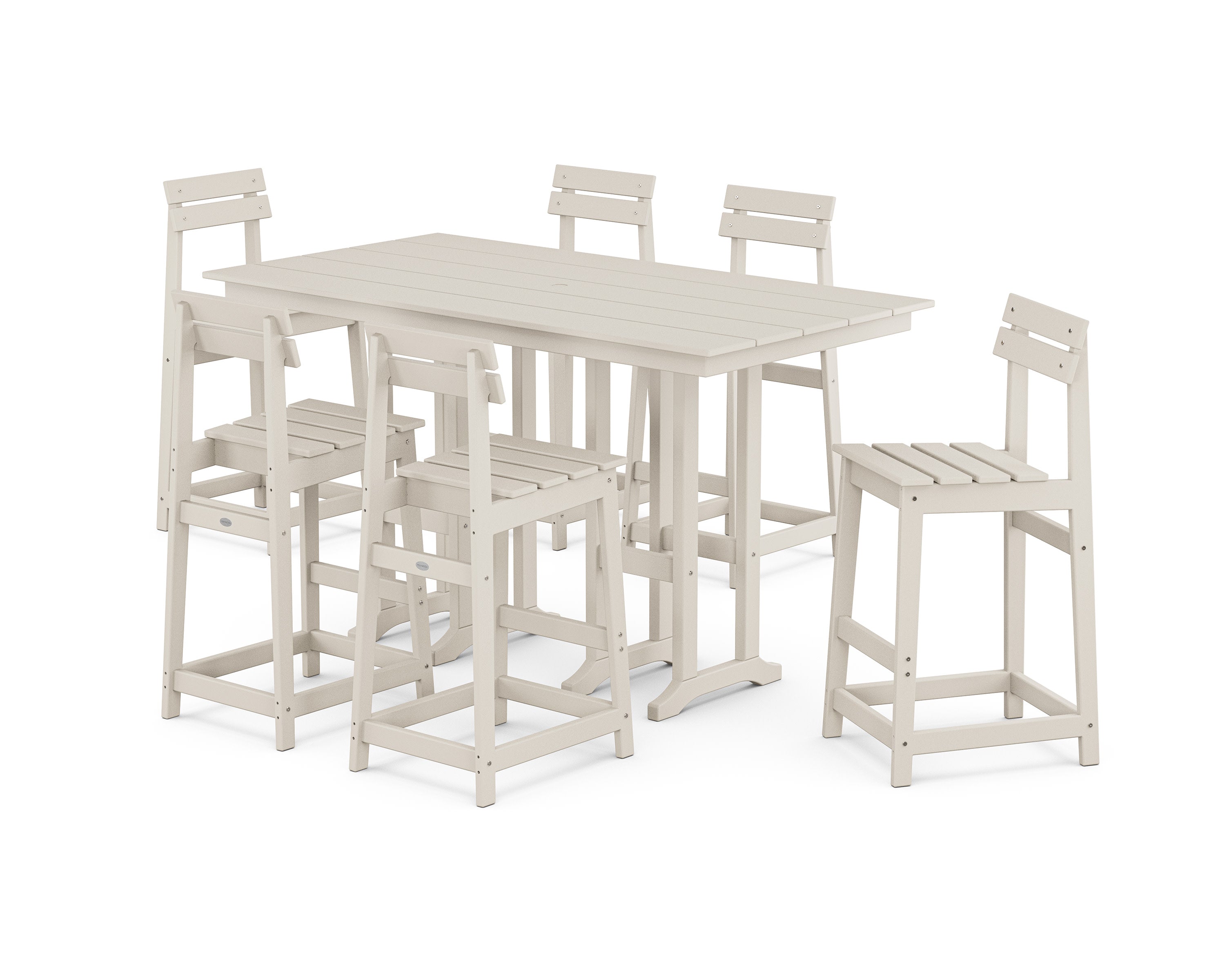 Modern Studio Plaza Bar Chair 7-Piece Set in Sand