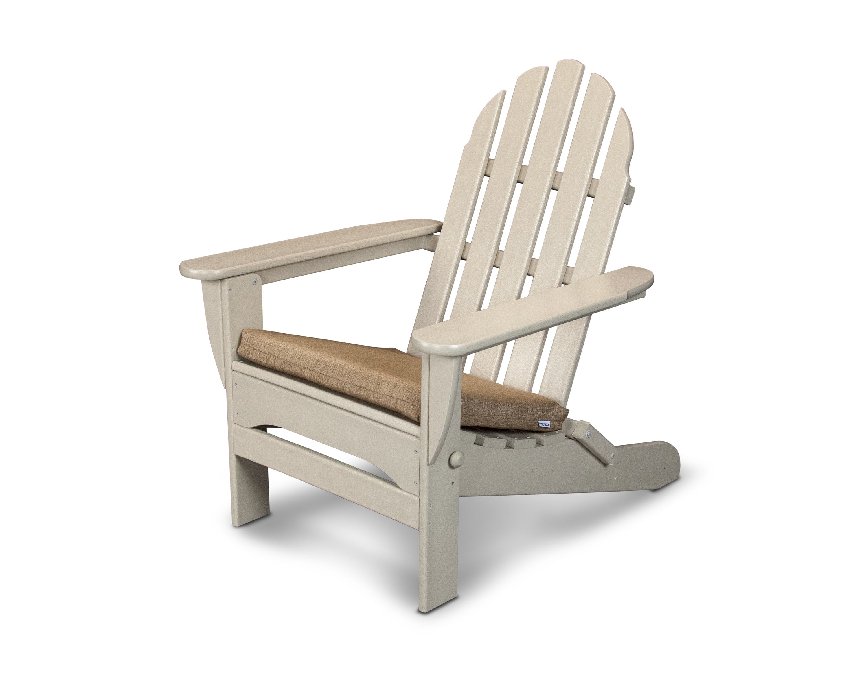 Adirondack Chair with Seat Cushion in Sand / Sesame