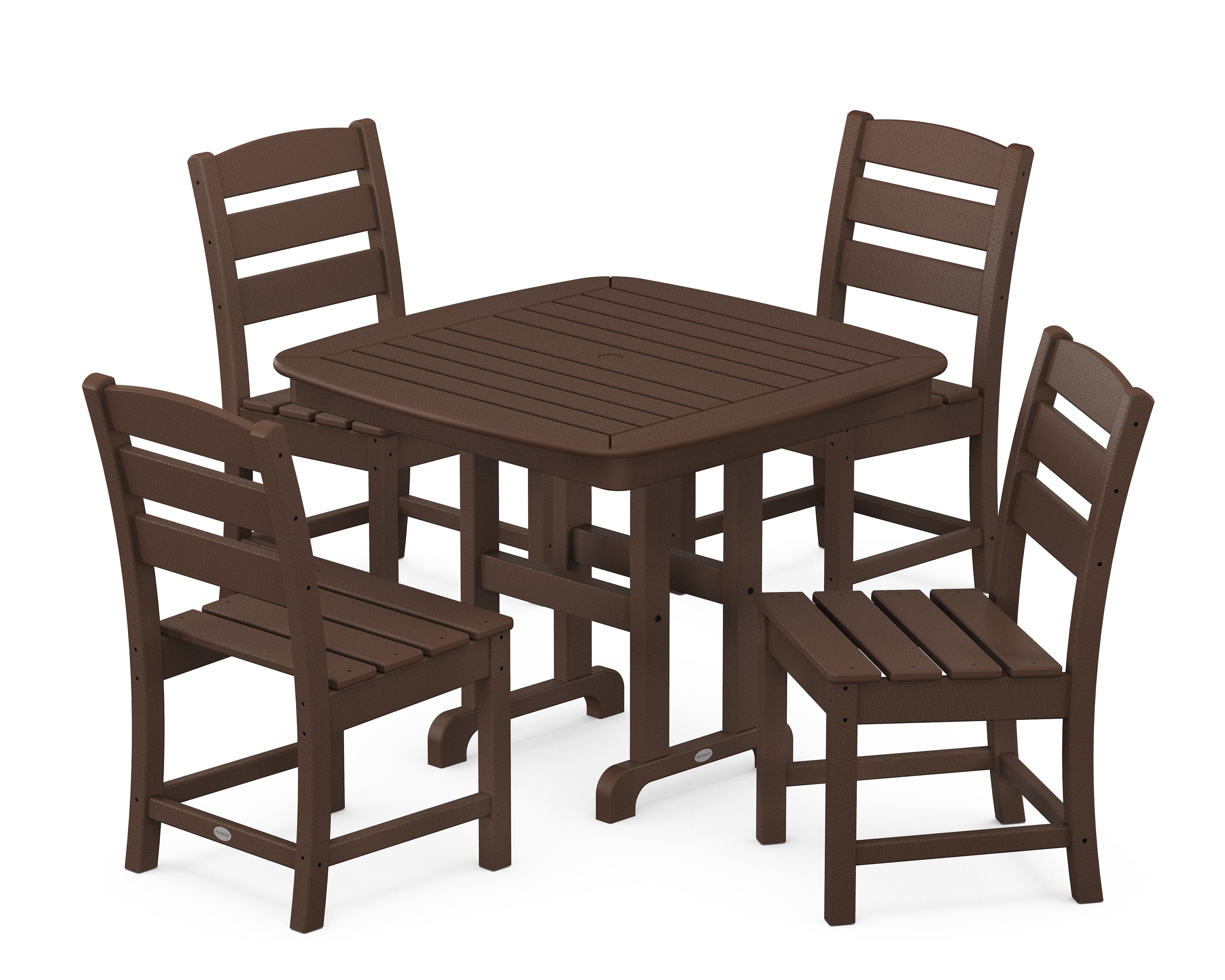 Lakeside 5-Piece Side Chair Dining Set in Mahogany