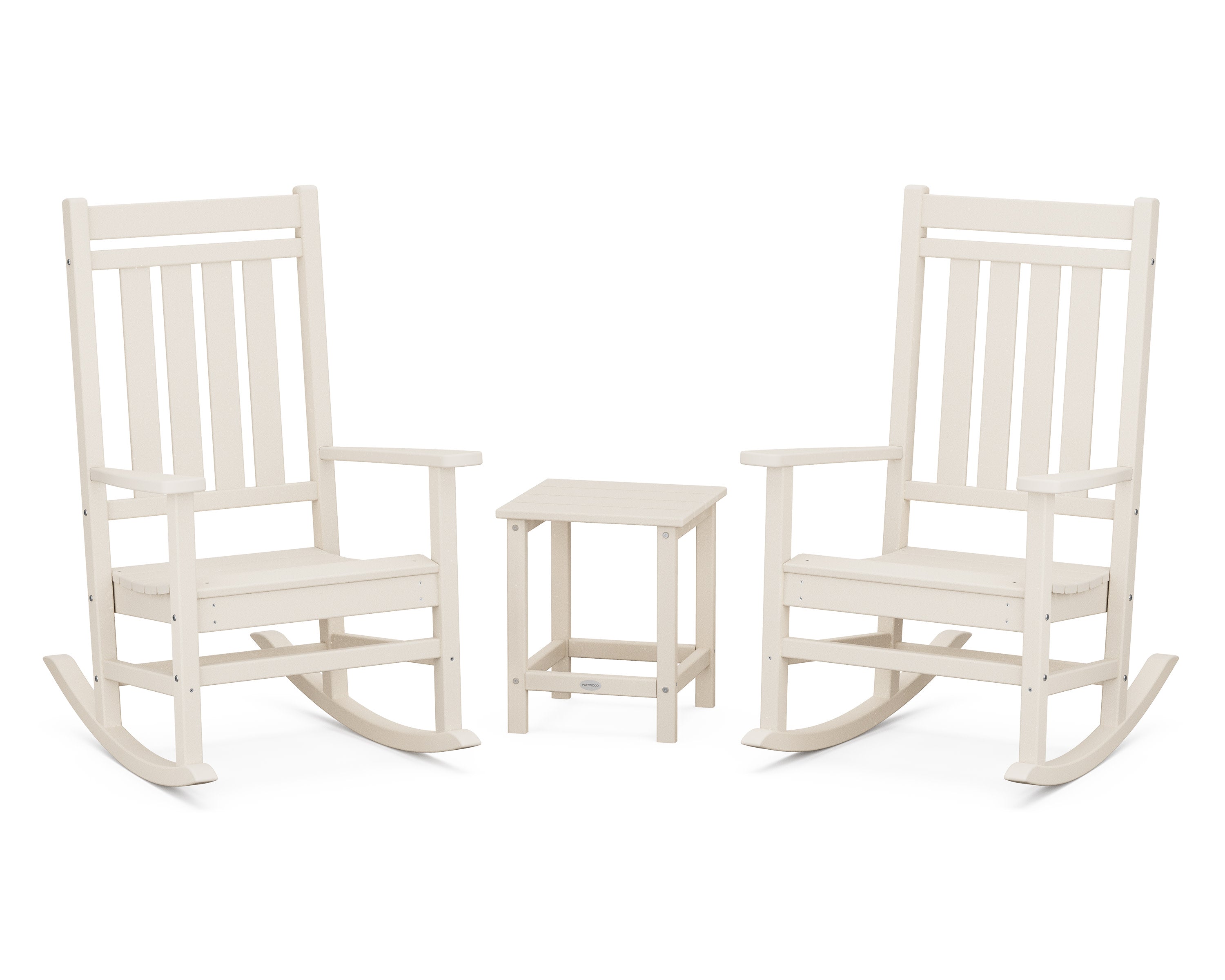 Estate 3-Piece Rocking Chair Set with Long Island 18" Side Table in Sand