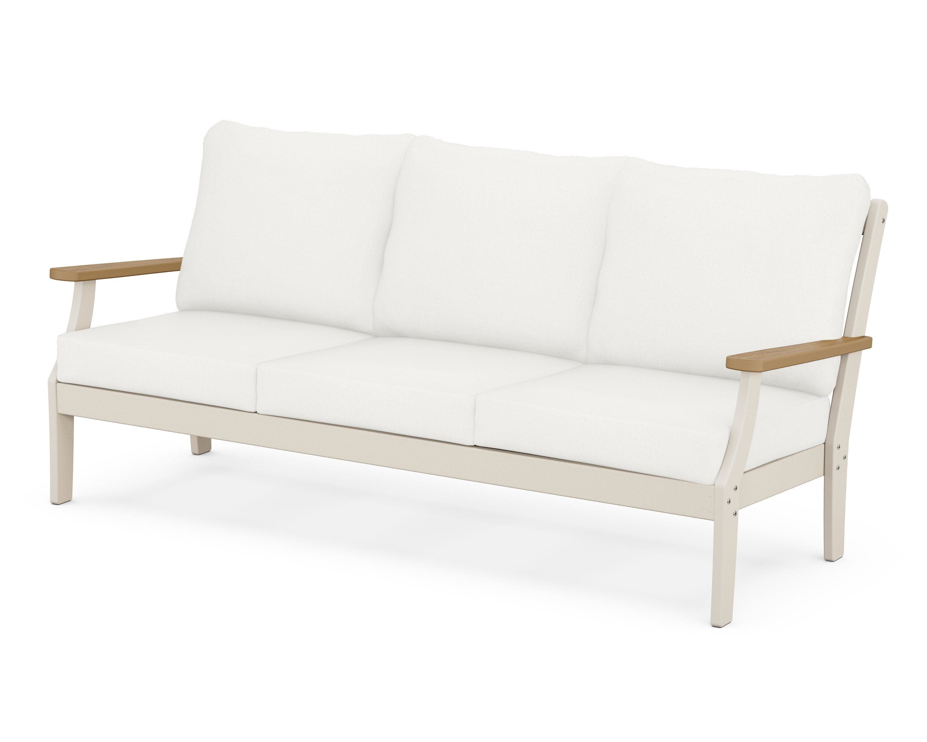 Braxton Deep Seating Sofa in Sand / Natural / Natural Linen