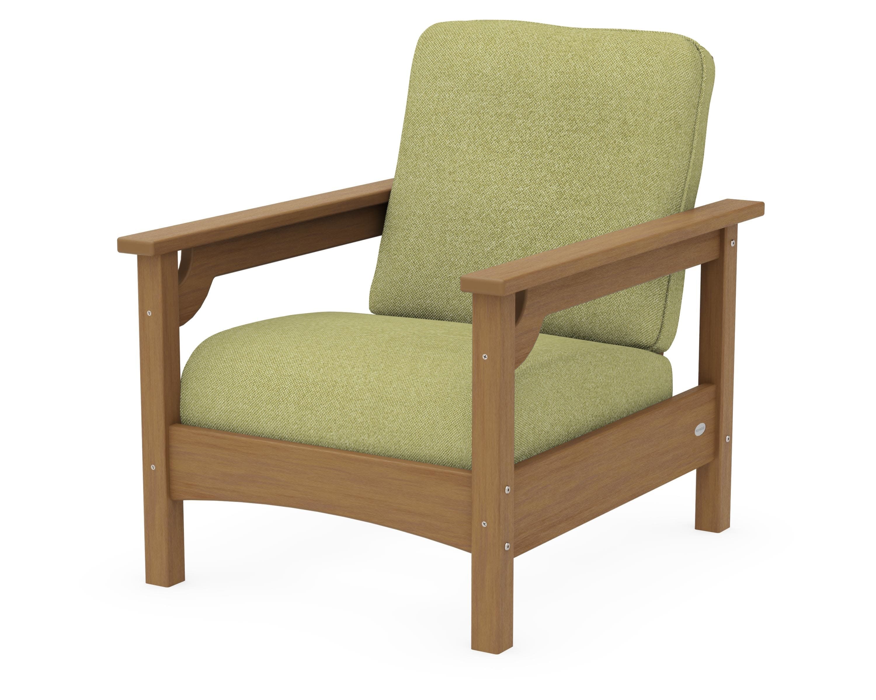 Club Chair in Natural / Chartreuse Boucle