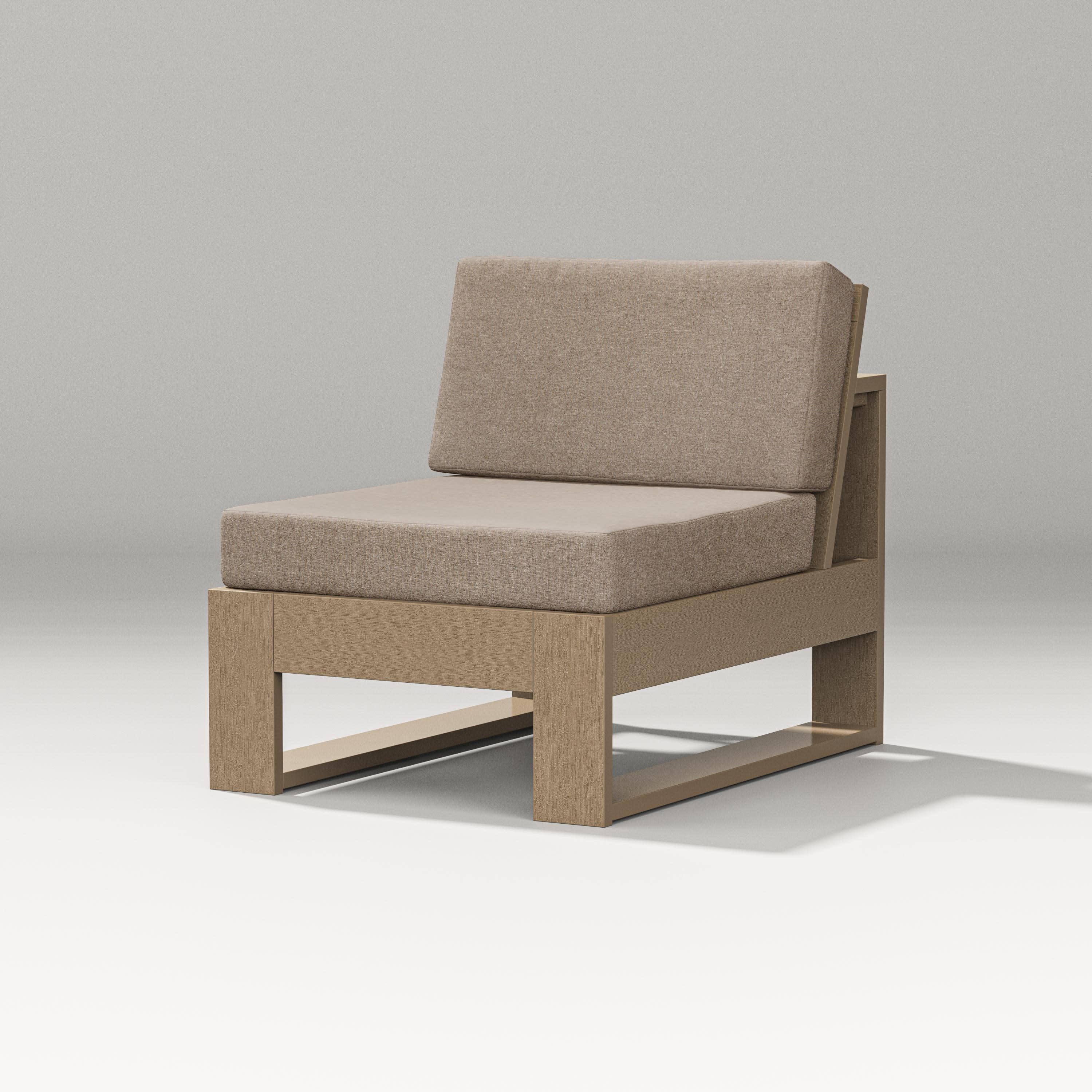 Latitude Modular Armless Chair in Vintage Sahara / Spiced Burlap