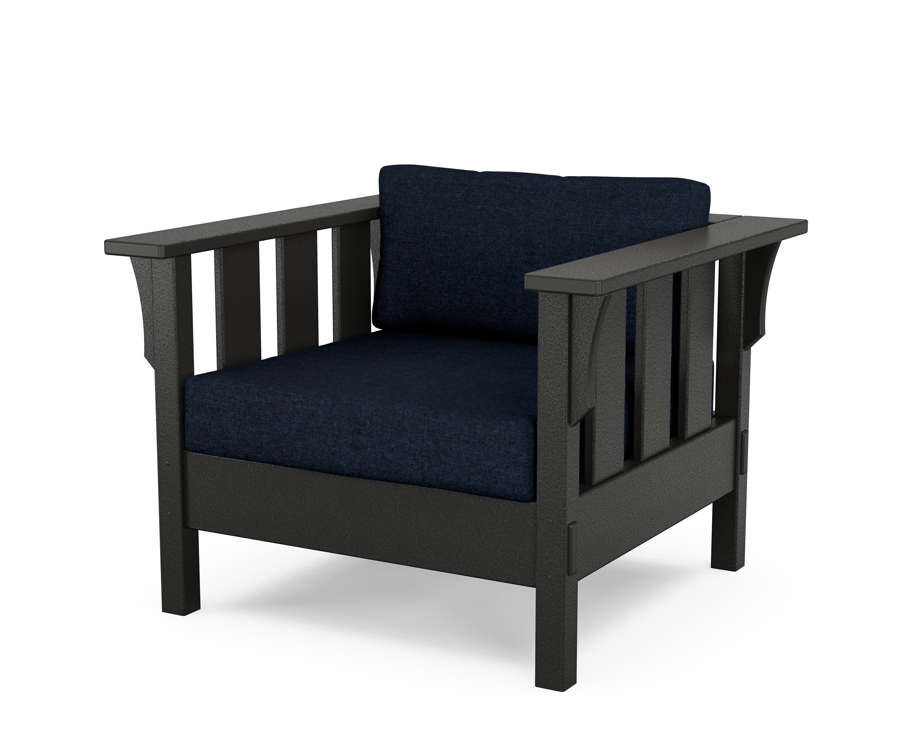Acadia Deep Seating Chair in Black / Marine Indigo