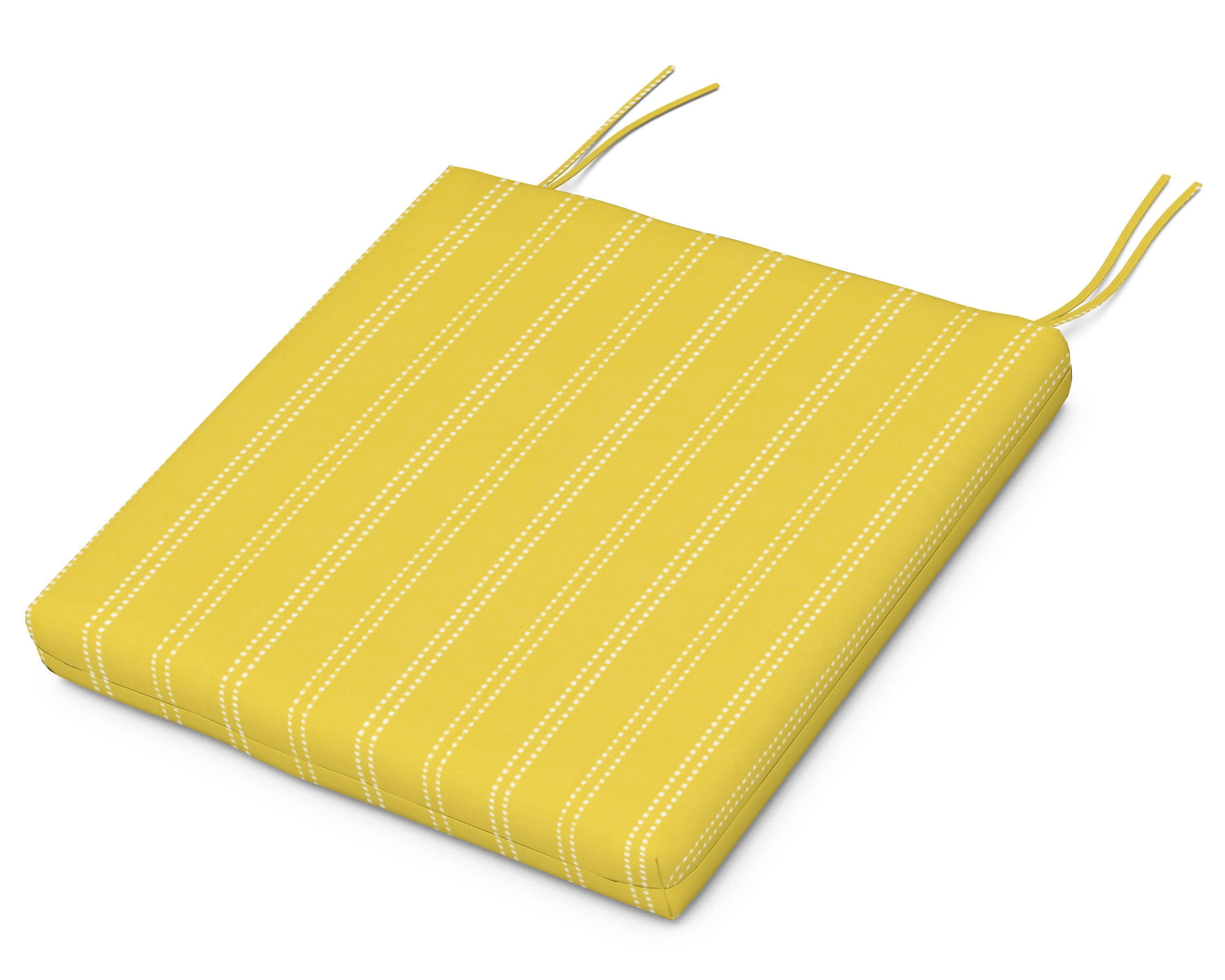 Standard Seat Cushion 17"D x 18.5"W x 2.5"H in Stitch Canary