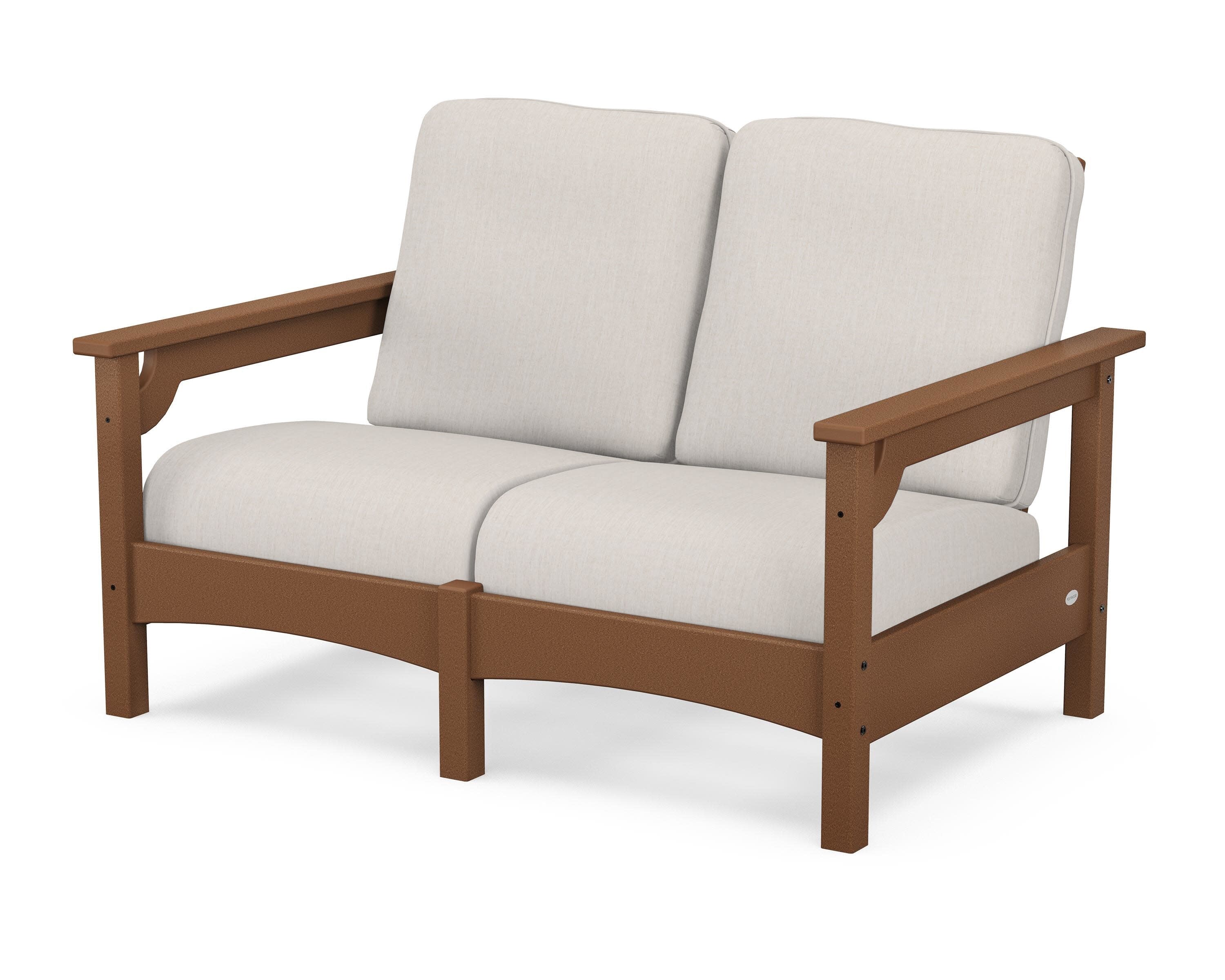 Club Loveseat in Teak / Cast Ash