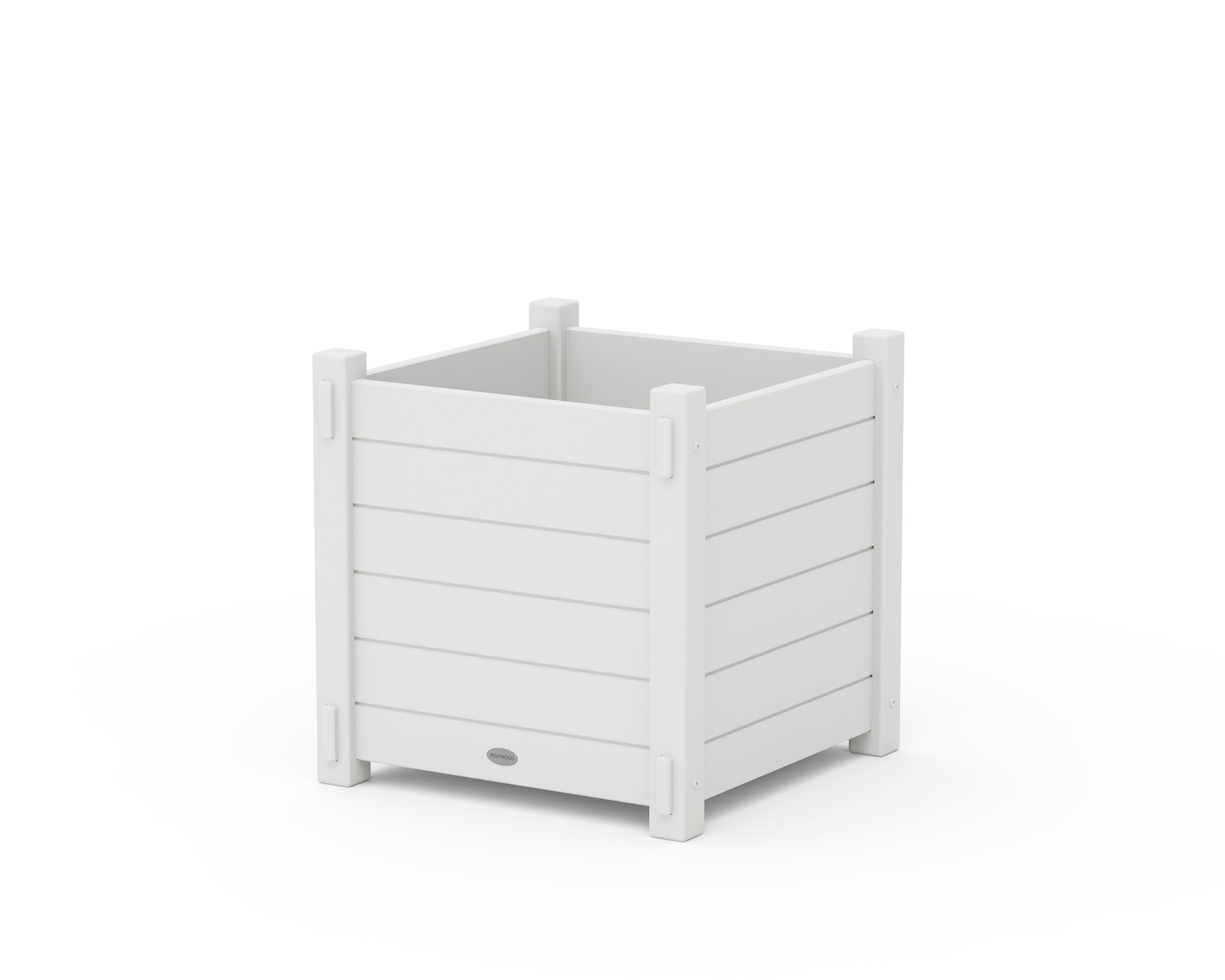 Nautical Large Square Planter Box in White