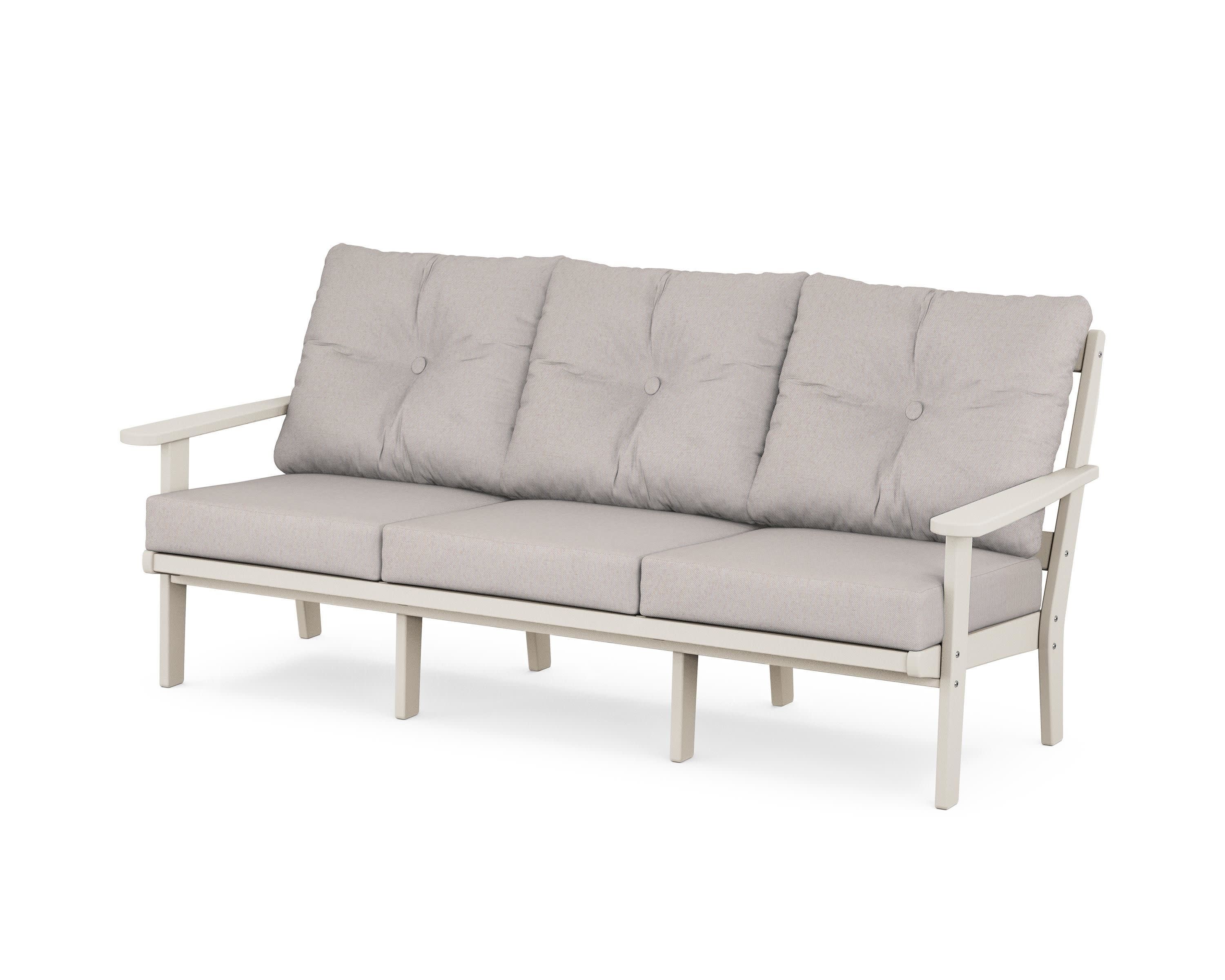 Mission Deep Seating Sofa in Sand / Dune Burlap