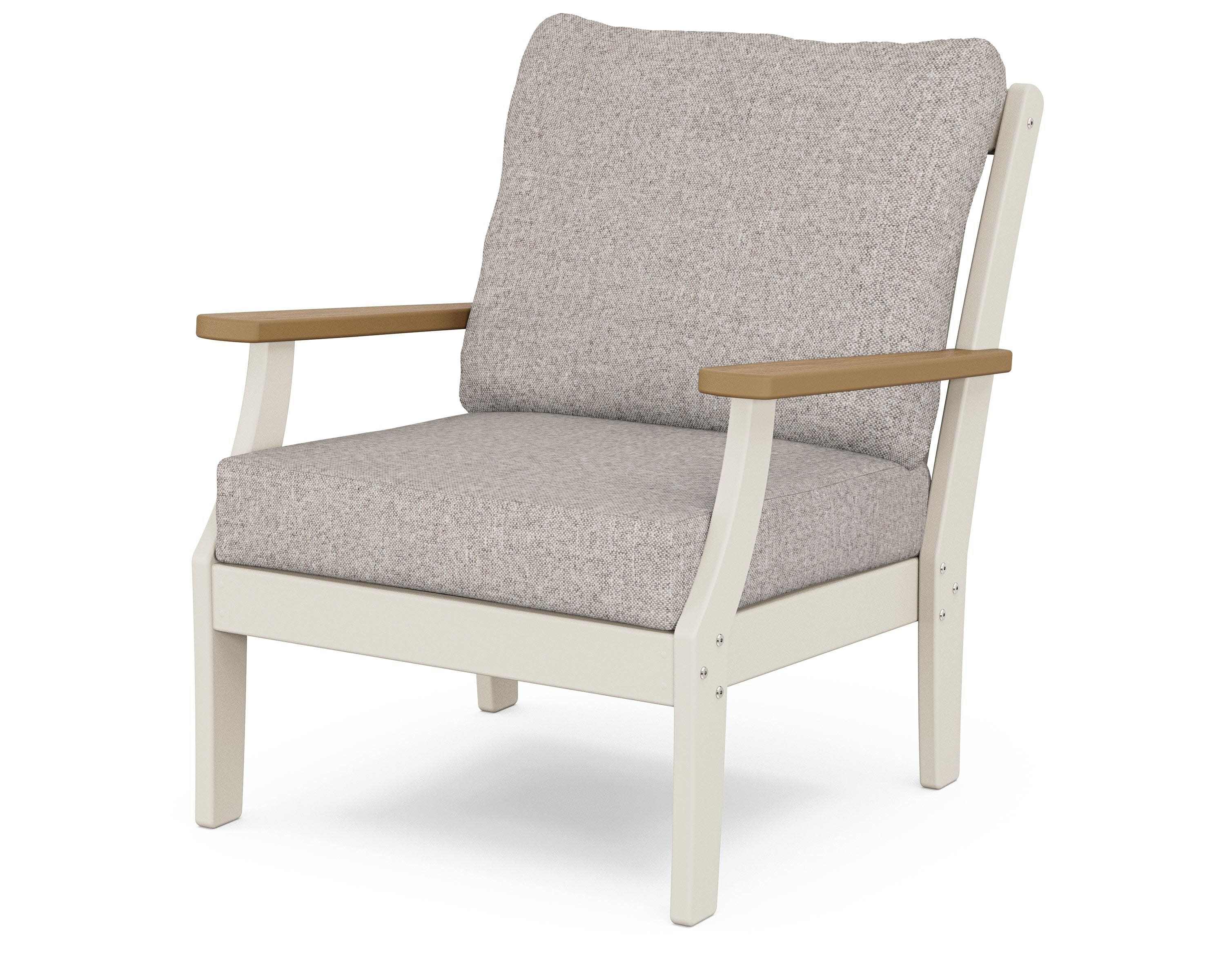 Braxton Deep Seating Chair in Sand / Natural / Weathered Tweed