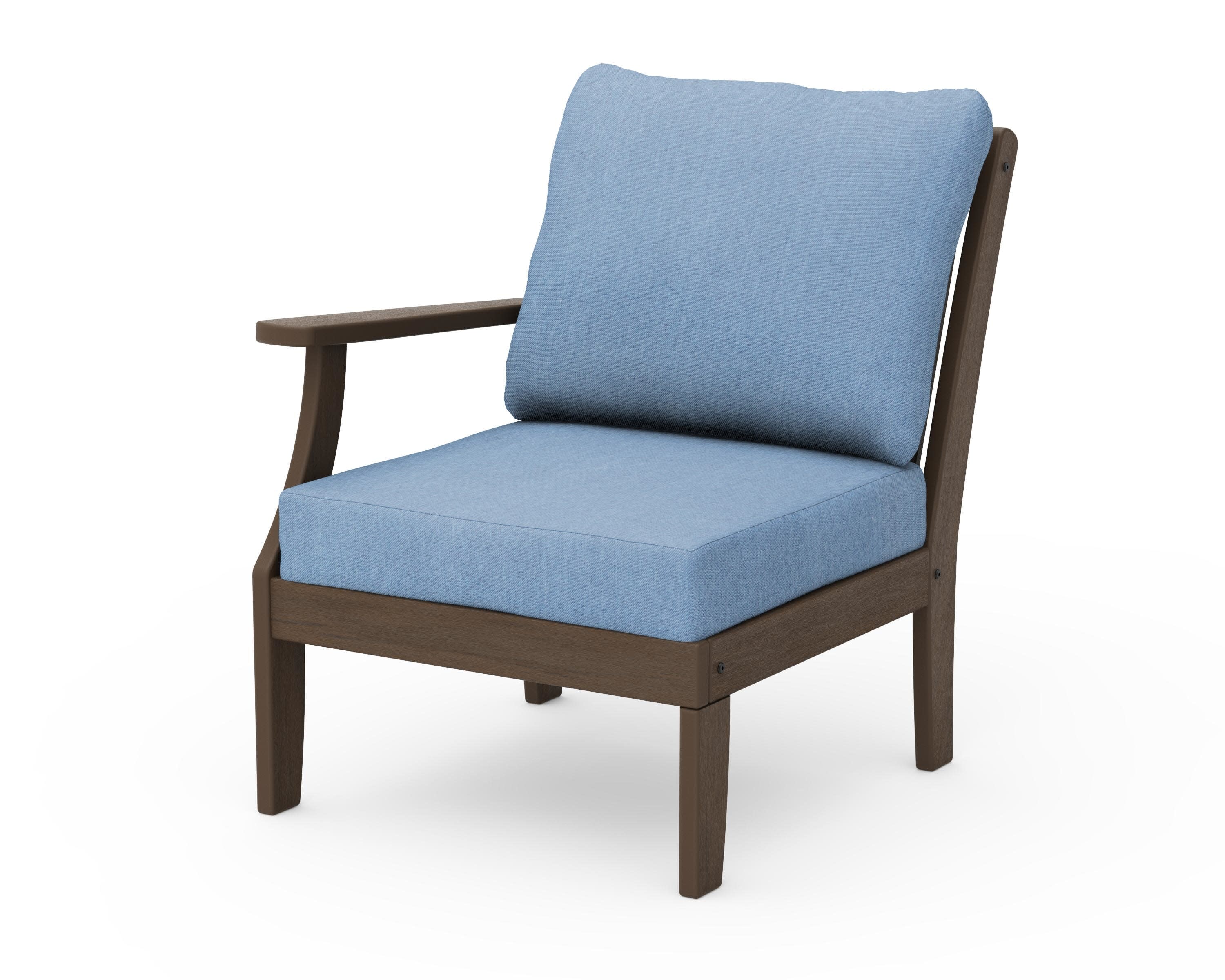 Braxton Modular Left Arm Chair in Kona / Sky Blue