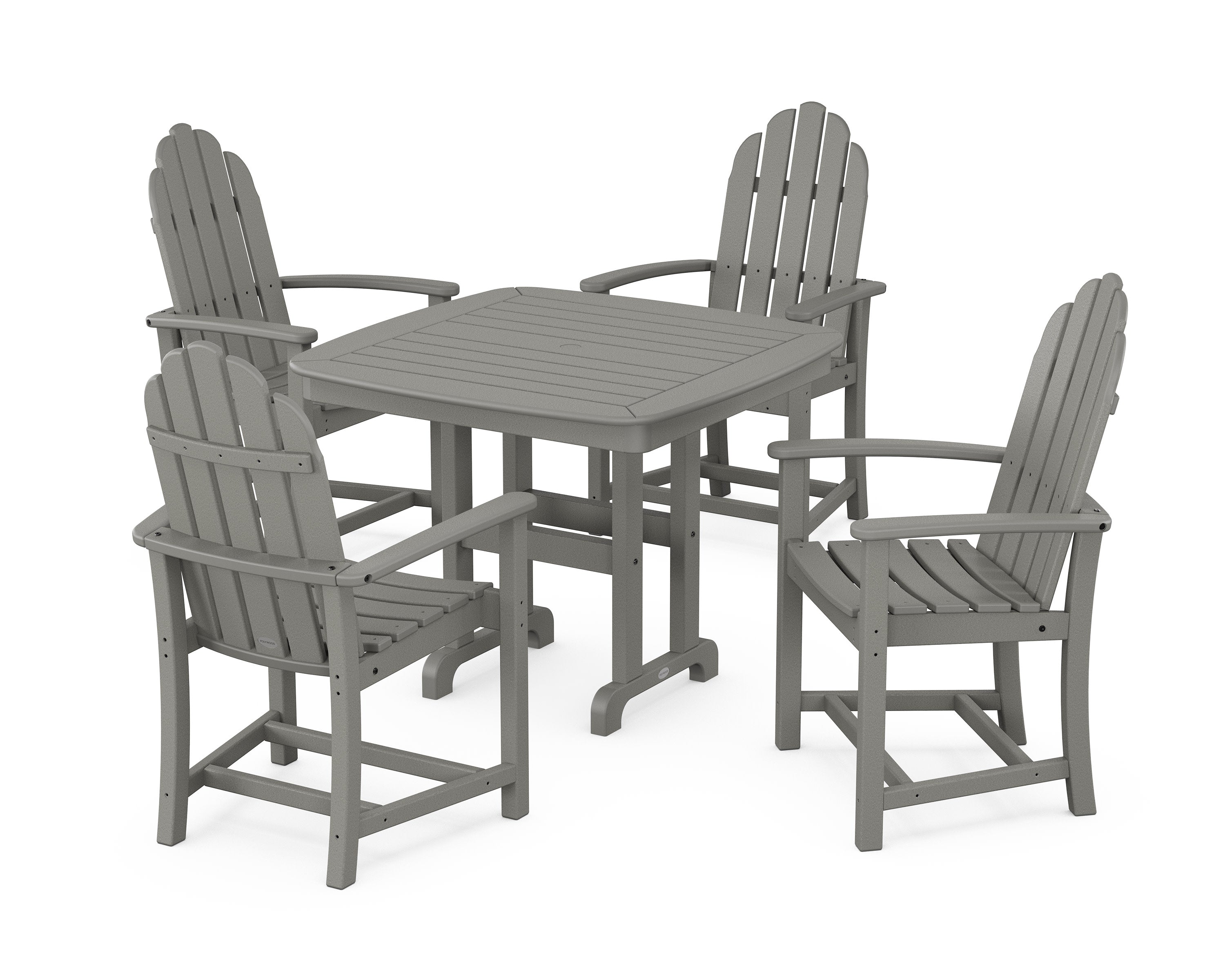 Classic Adirondack 5-Piece Dining Set in Slate Grey
