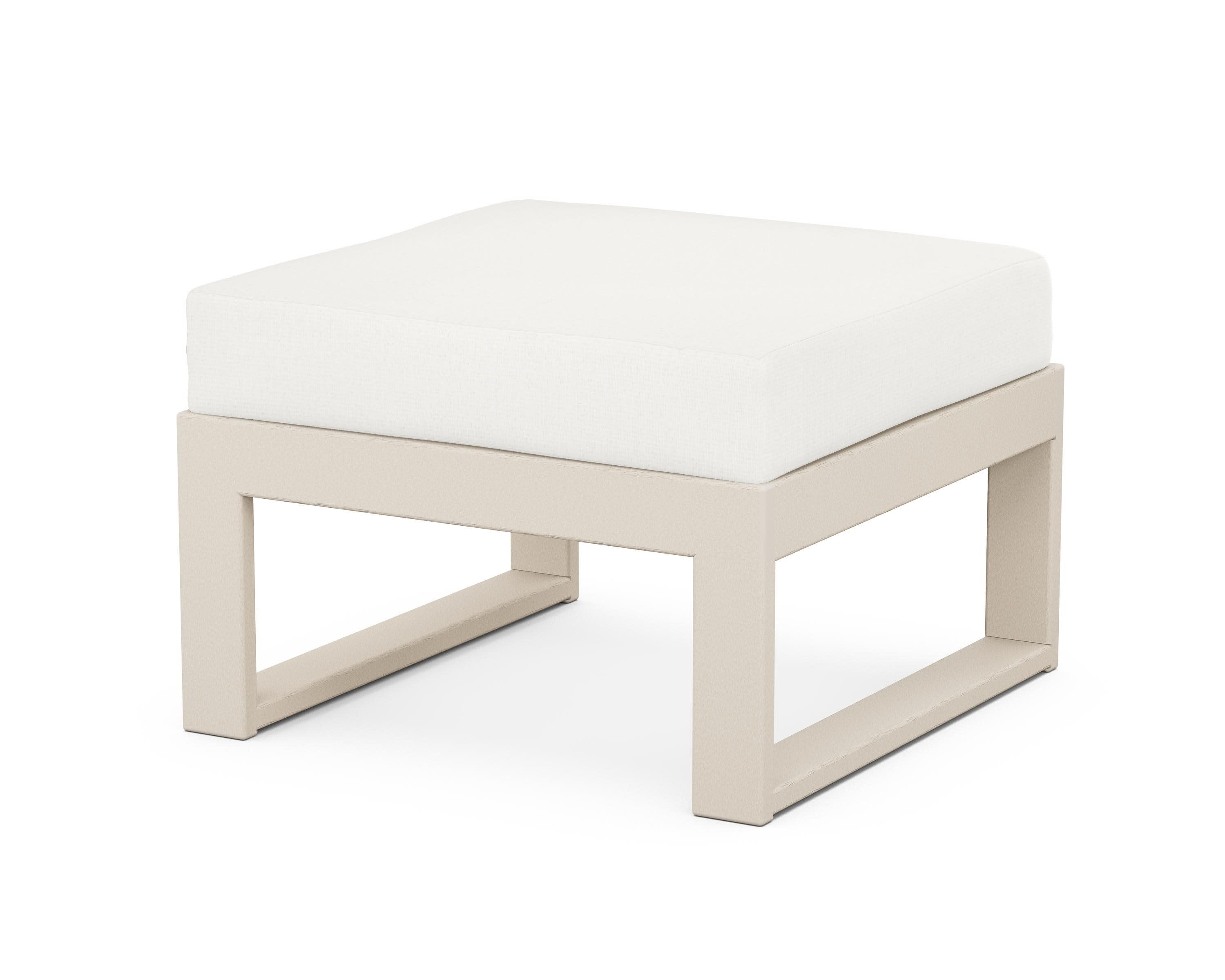 Modular Ottoman - Modern in Sand / Natural Linen