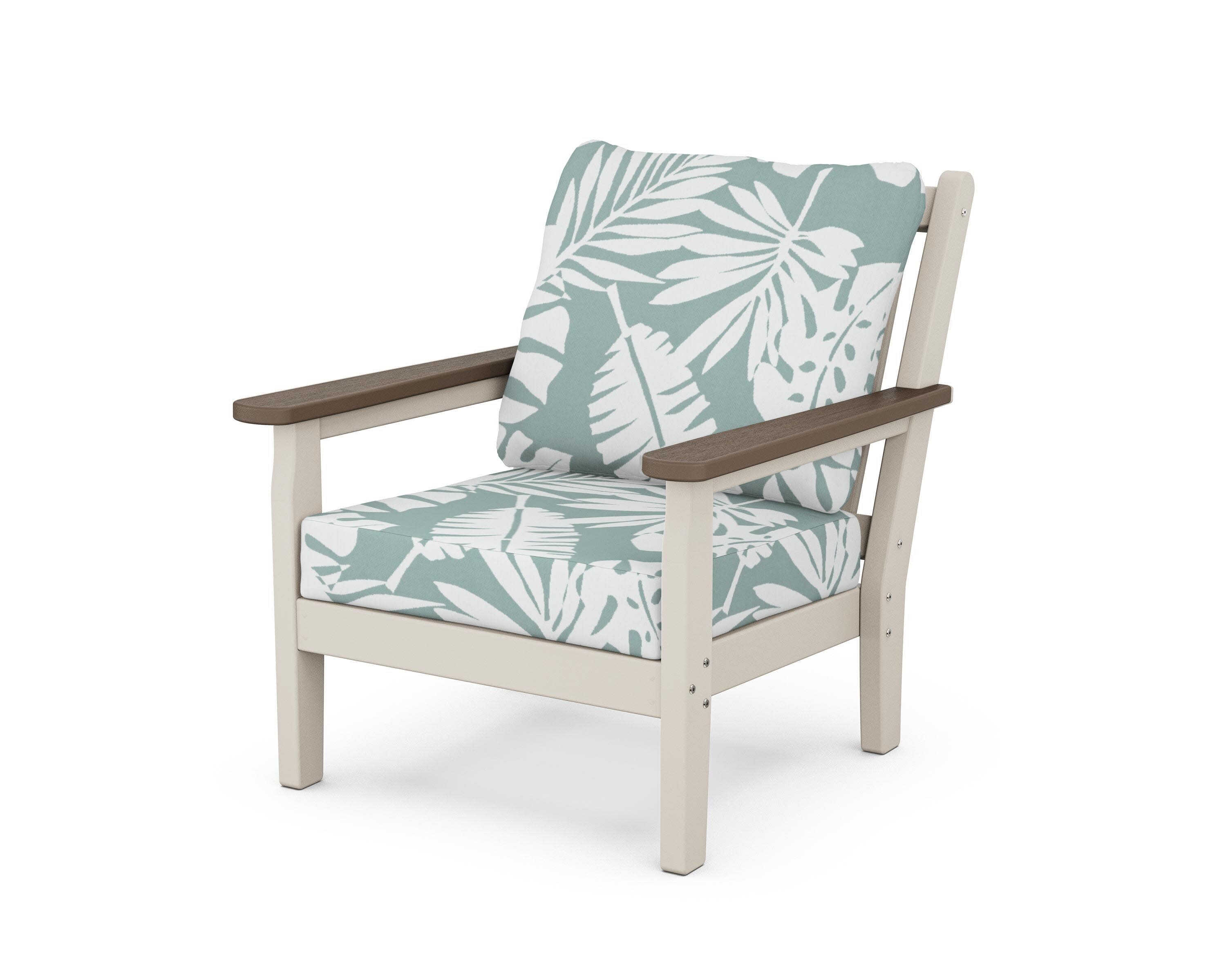 Chippendale Deep Seating Chair in Sand / Kona / Leaf Glacier Spa