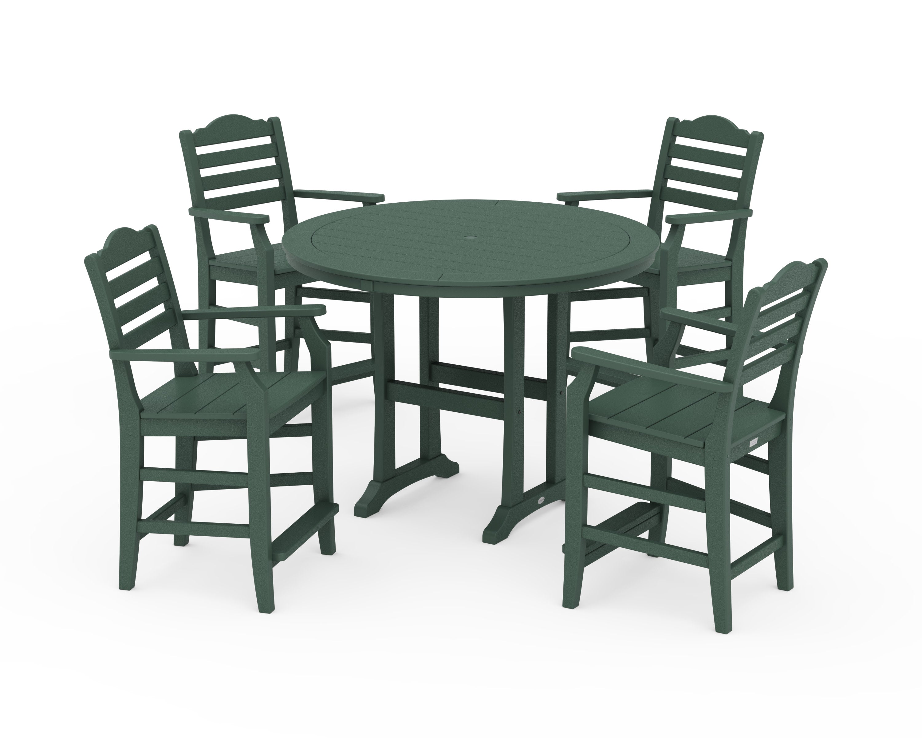 Savannah 5-Piece Round Counter Set in Green