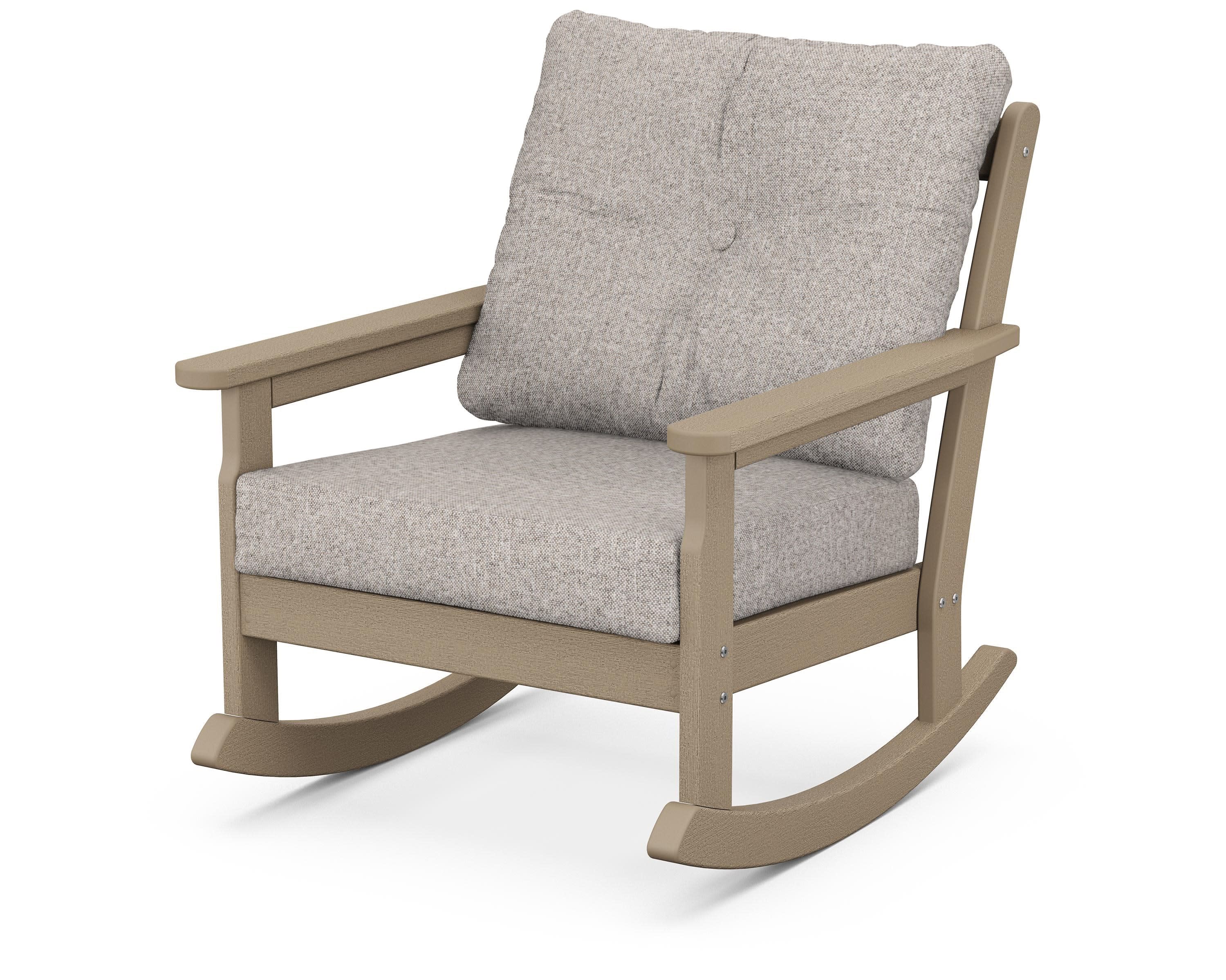 Vineyard Deep Seating Rocking Chair in Vintage Sahara / Weathered Tweed