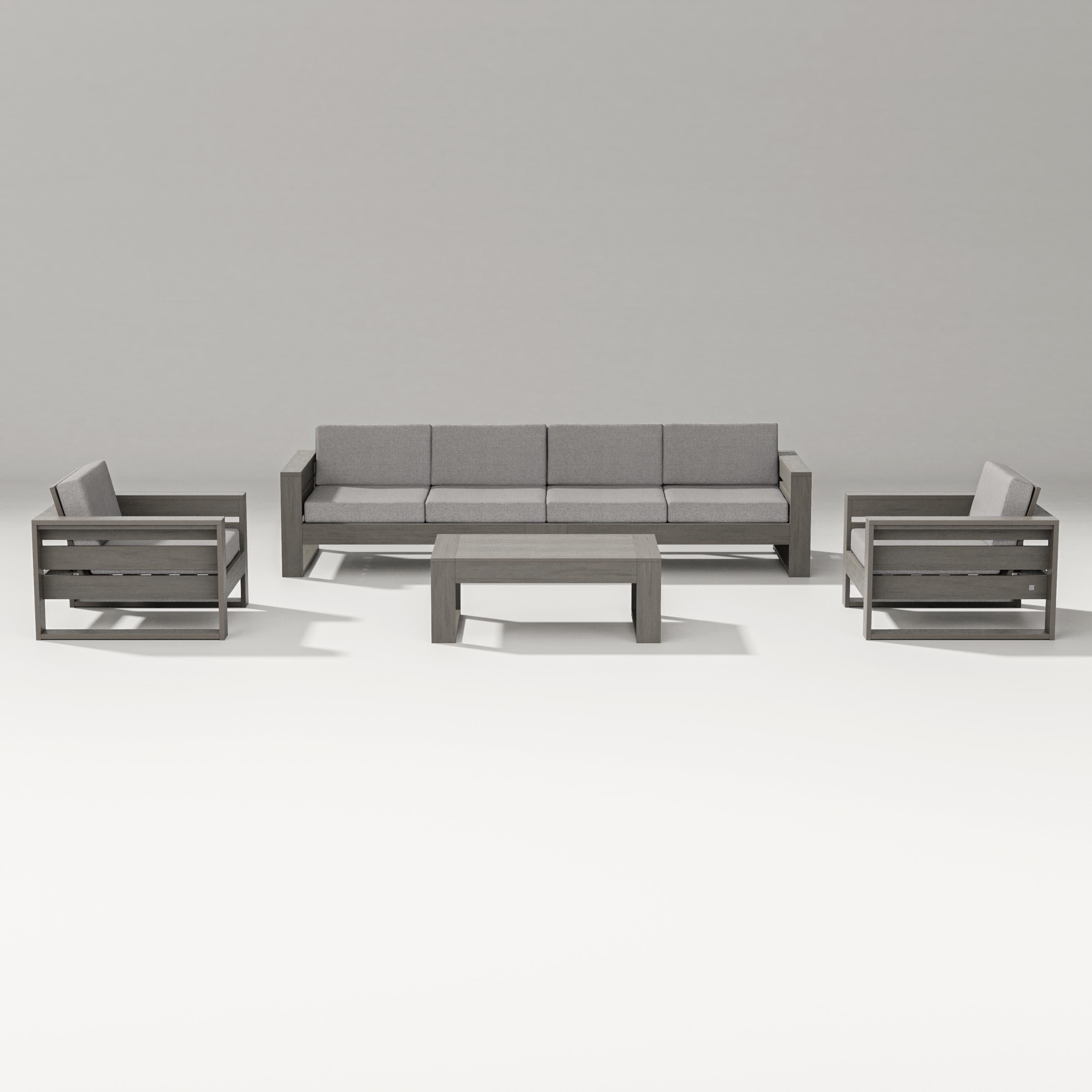 Latitude 5-Piece Lounge Sofa Set in Driftwood / Grey Mist