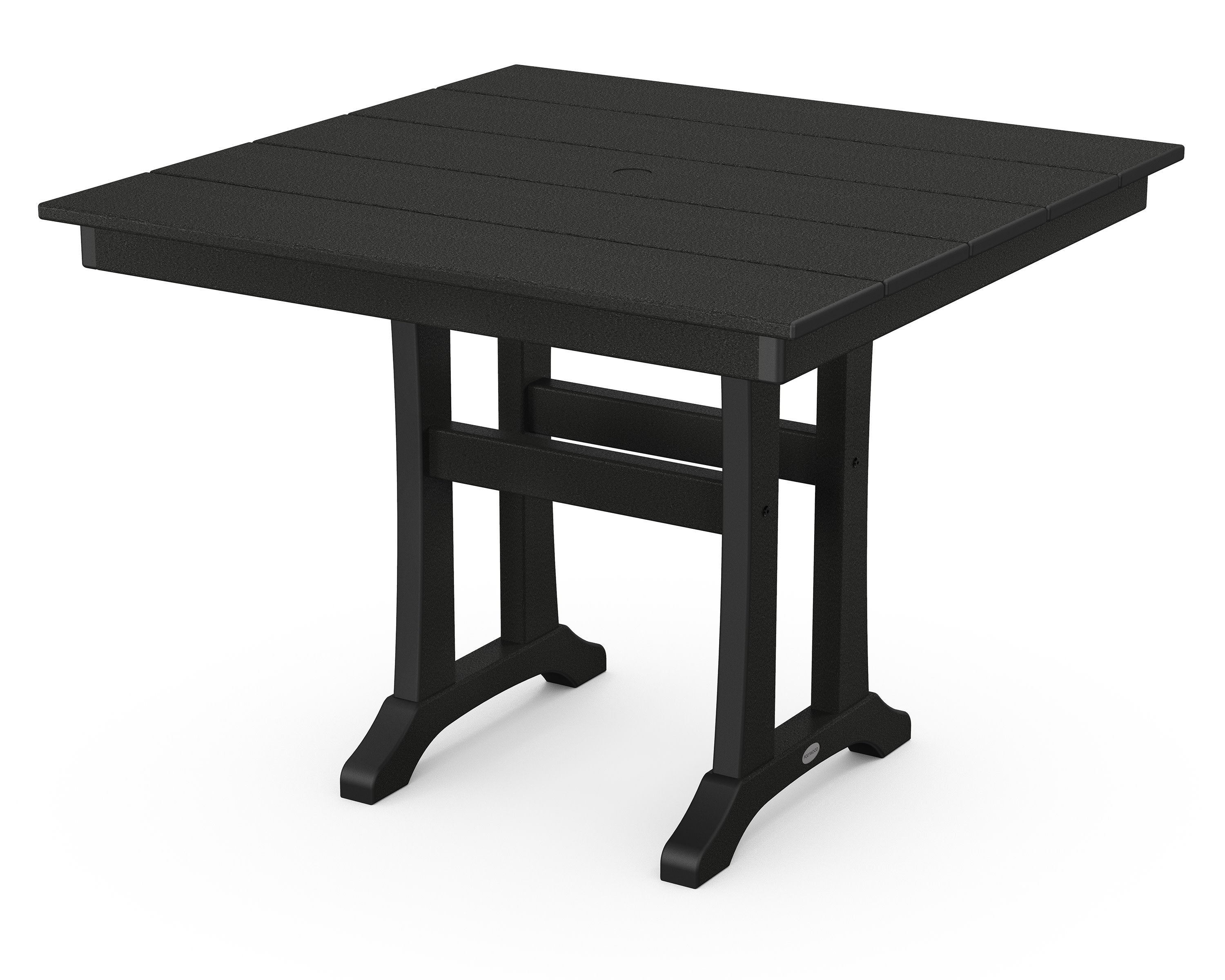 Farmhouse Trestle 37" Dining Table in Black