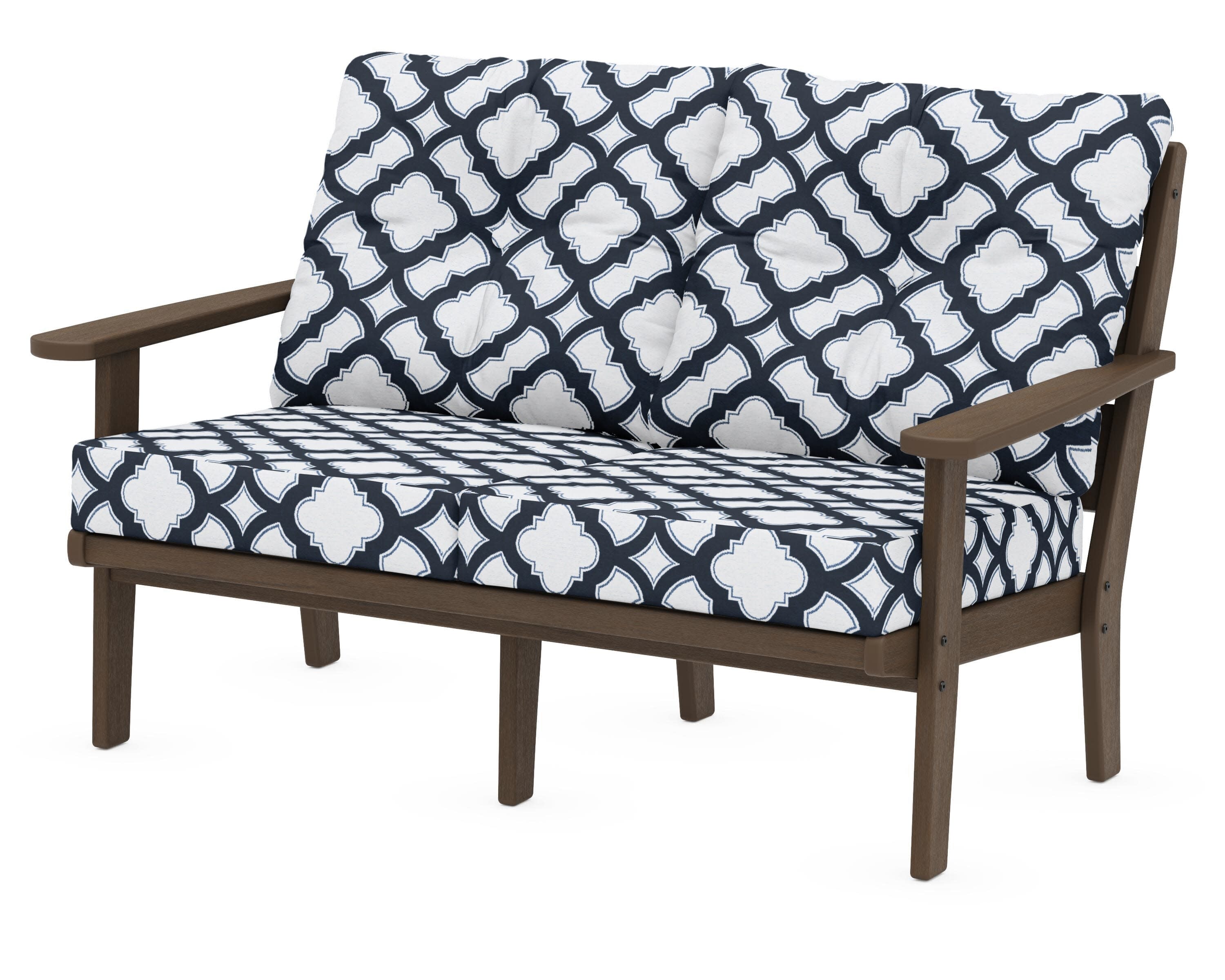 Lakeside Deep Seating Loveseat in Kona / Trellis Marine Indigo