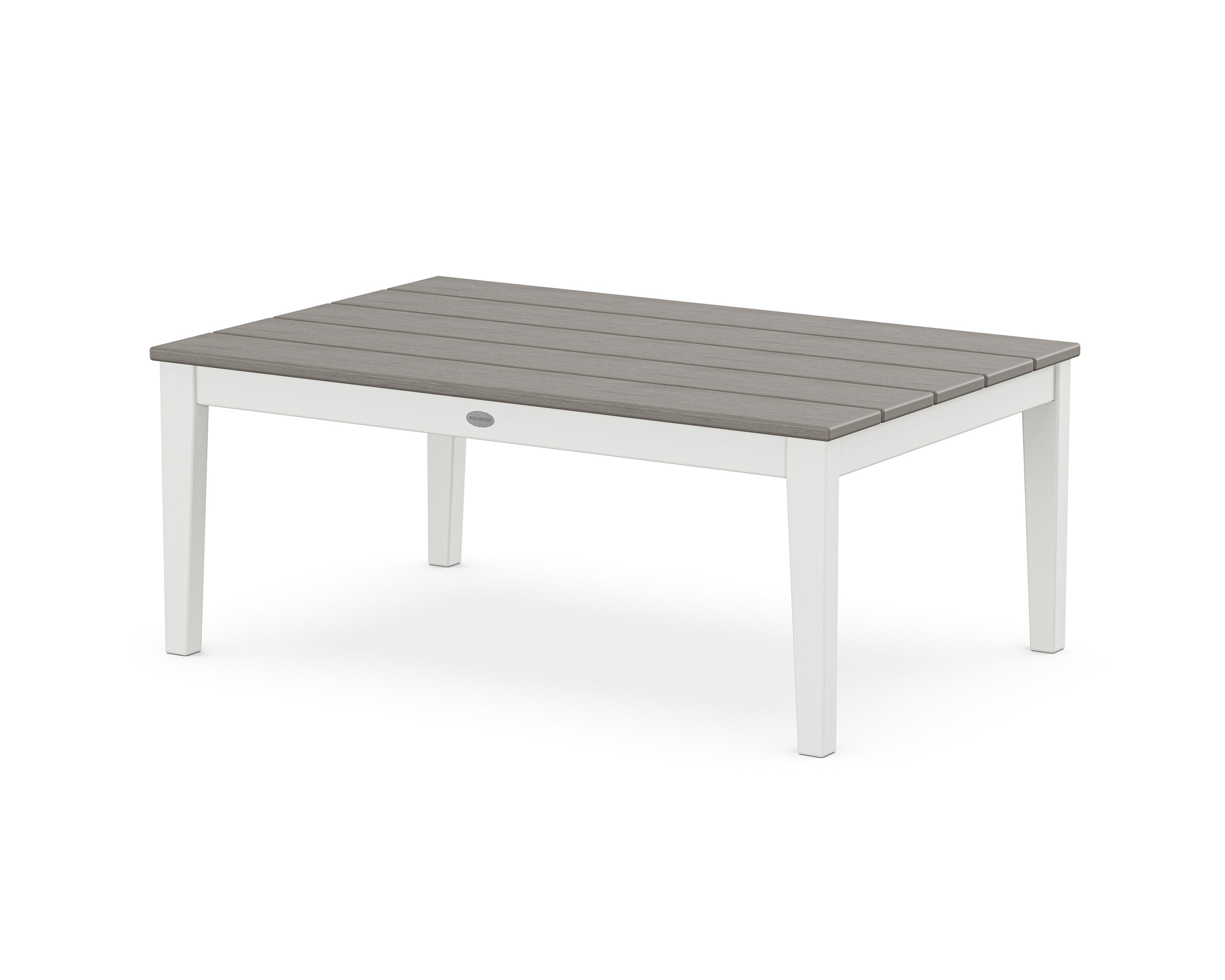 Newport 28" x 42" Coffee Table in White / Driftwood