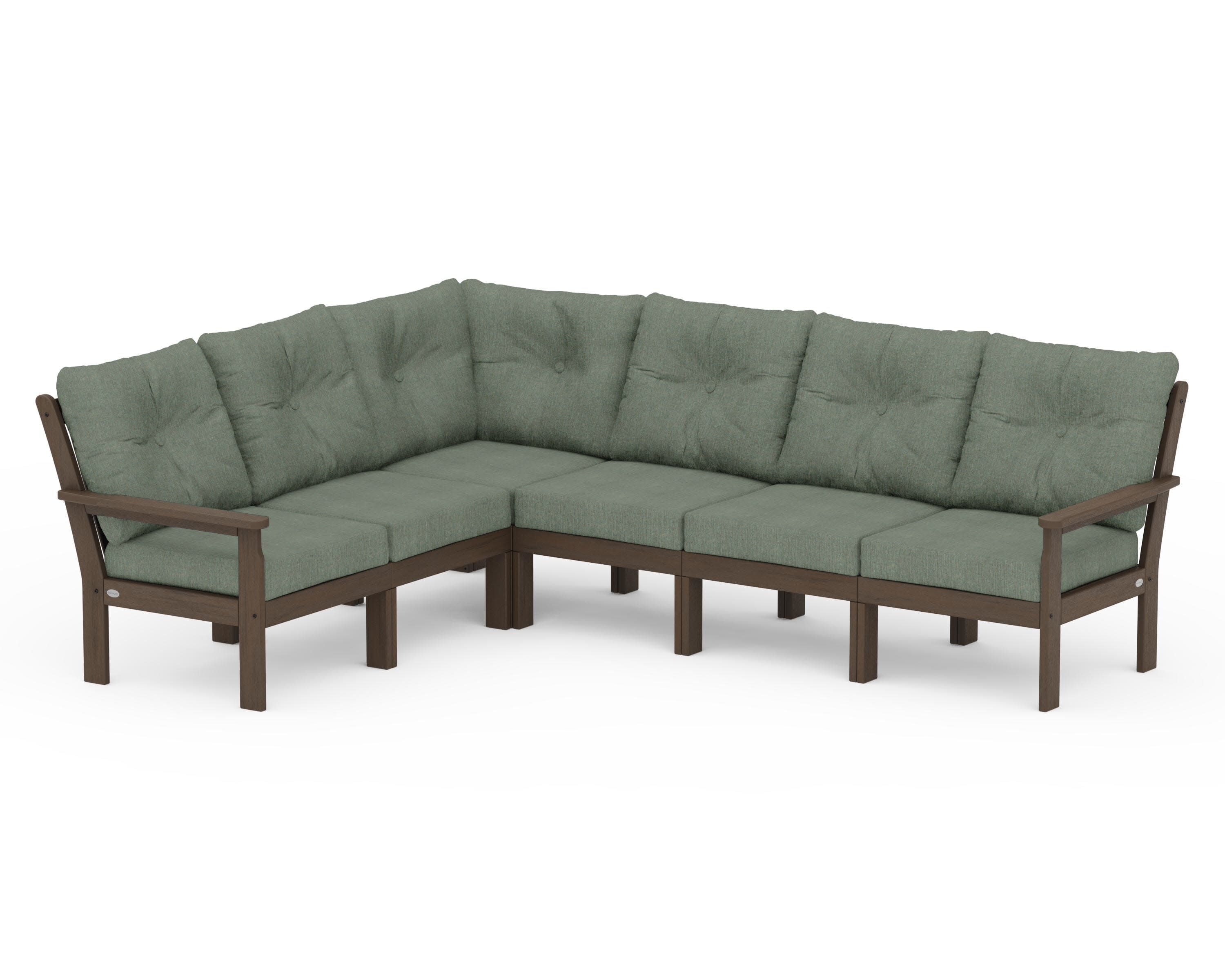 Vineyard 6-Piece Sectional in Kona / Cast Sage