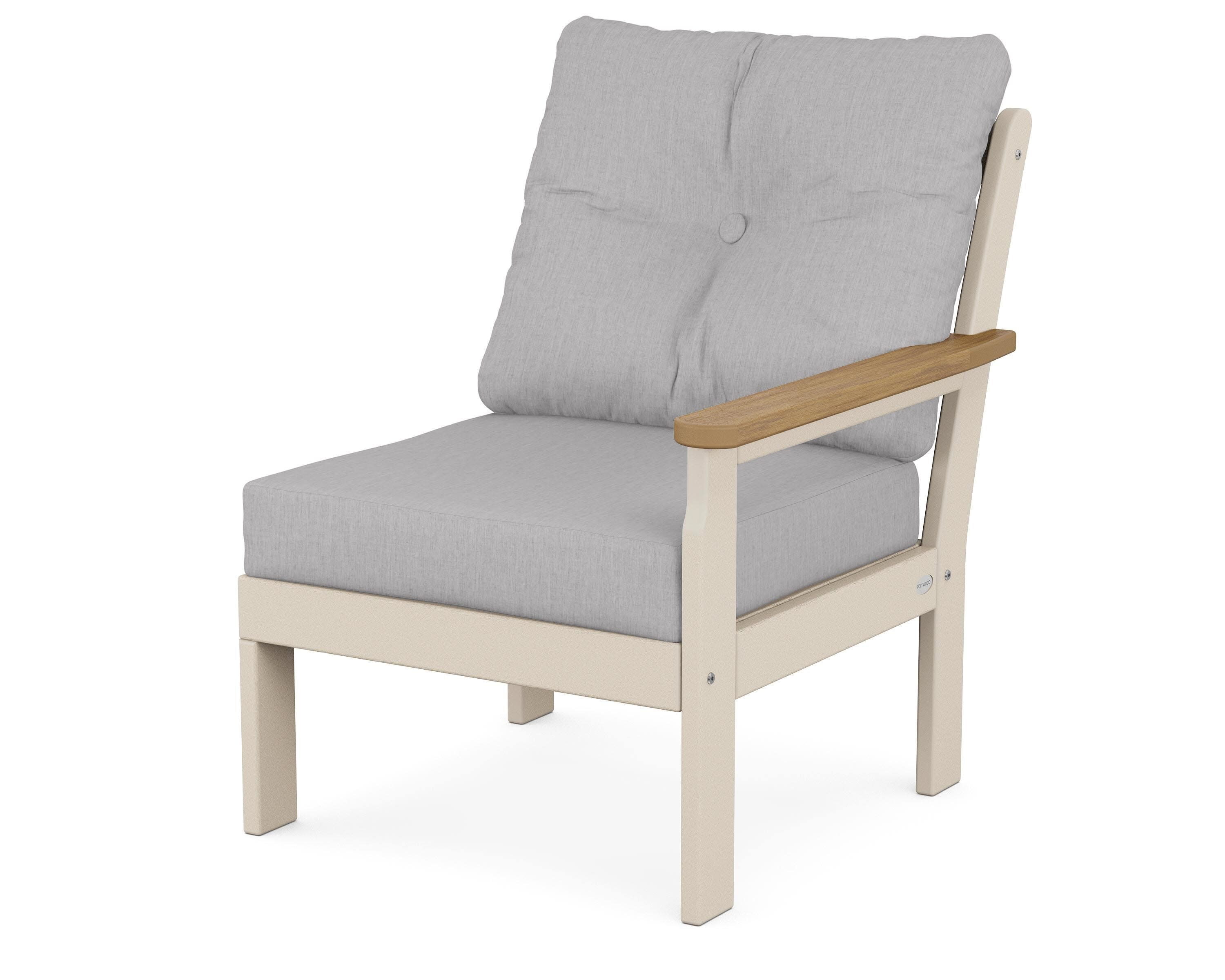 Vineyard Modular Right Arm Chair in Sand / Natural / Granite