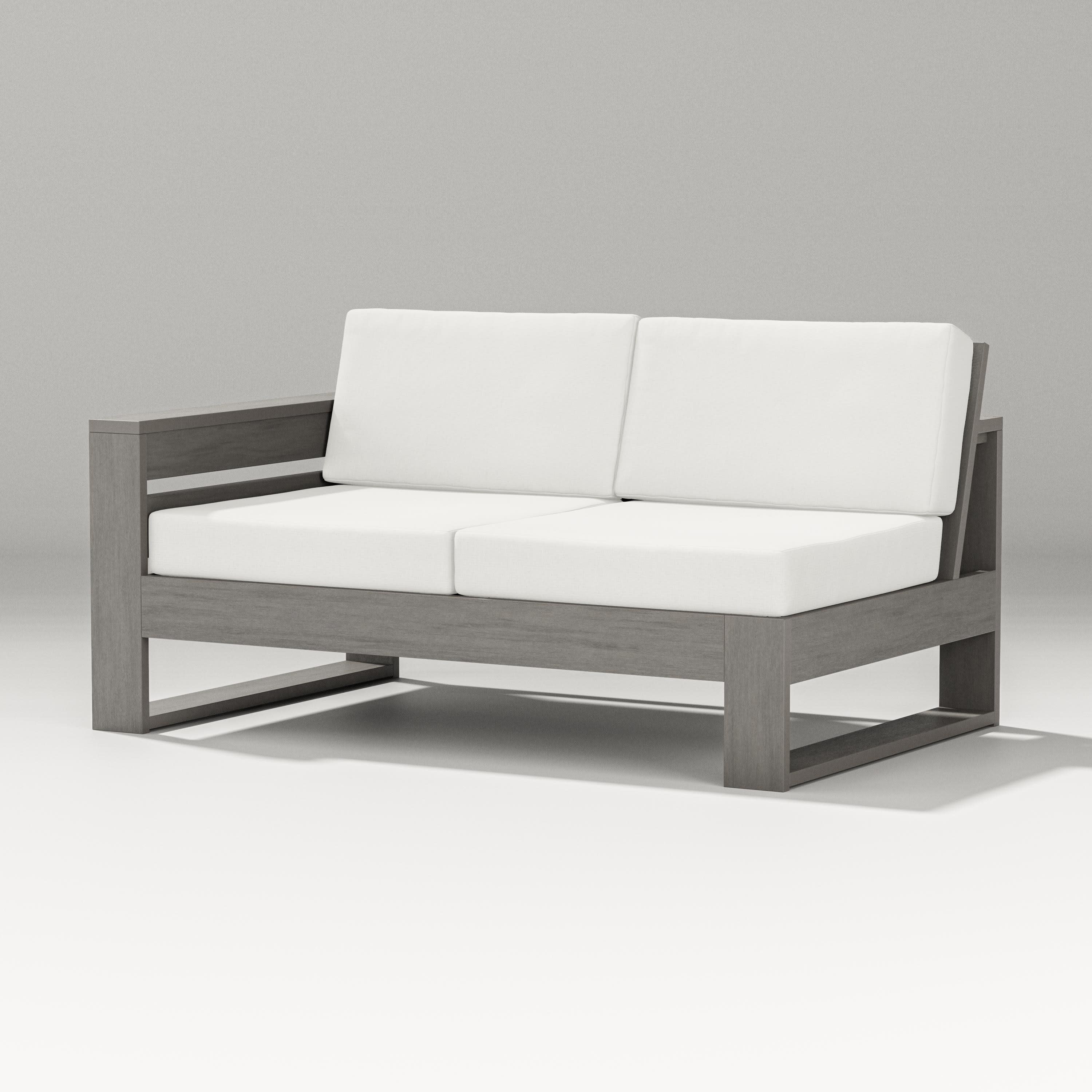 Latitude Modular Left Arm Loveseat in Driftwood / Natural Linen