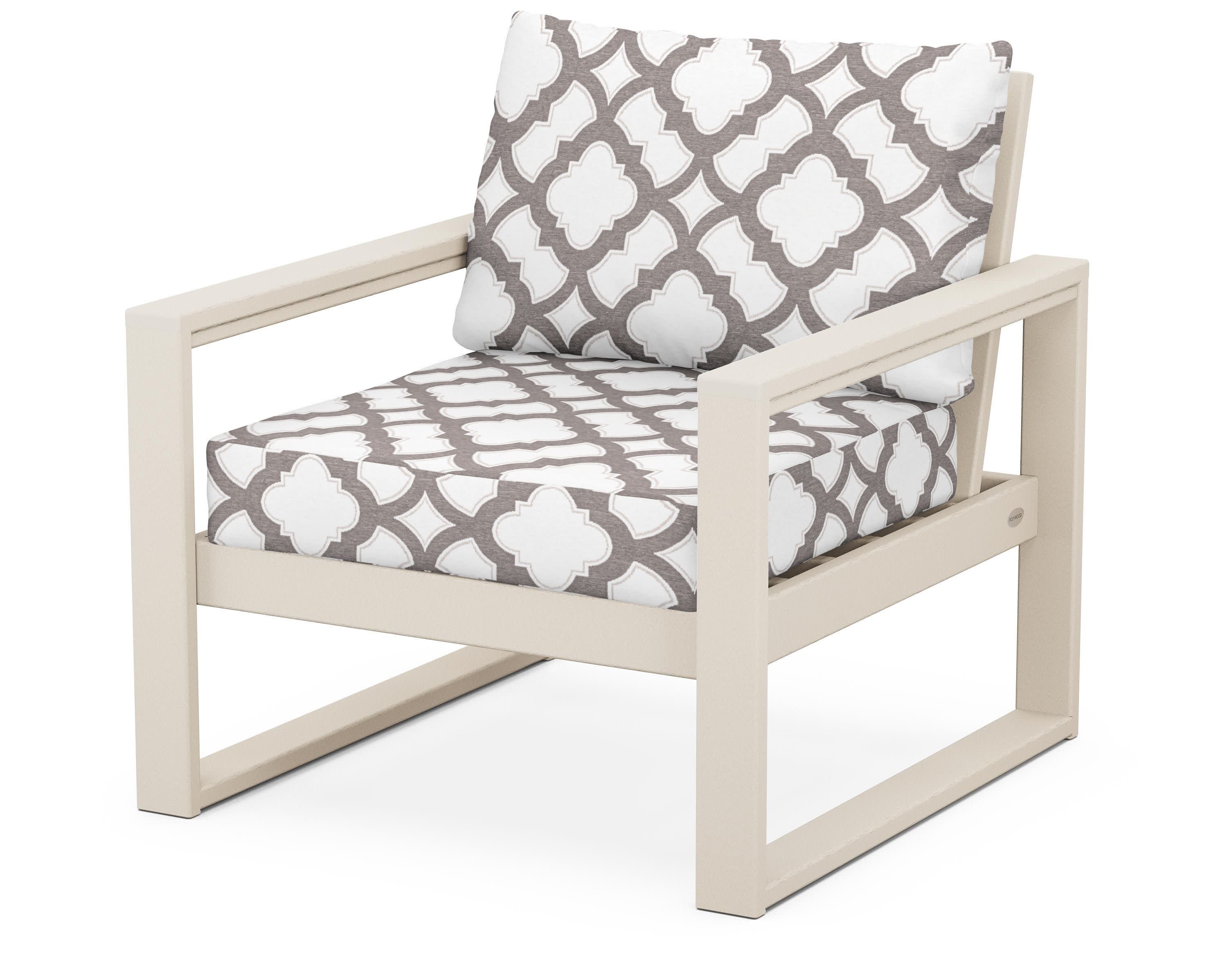 EDGE Club Chair in Sand / Trellis Grey Mist