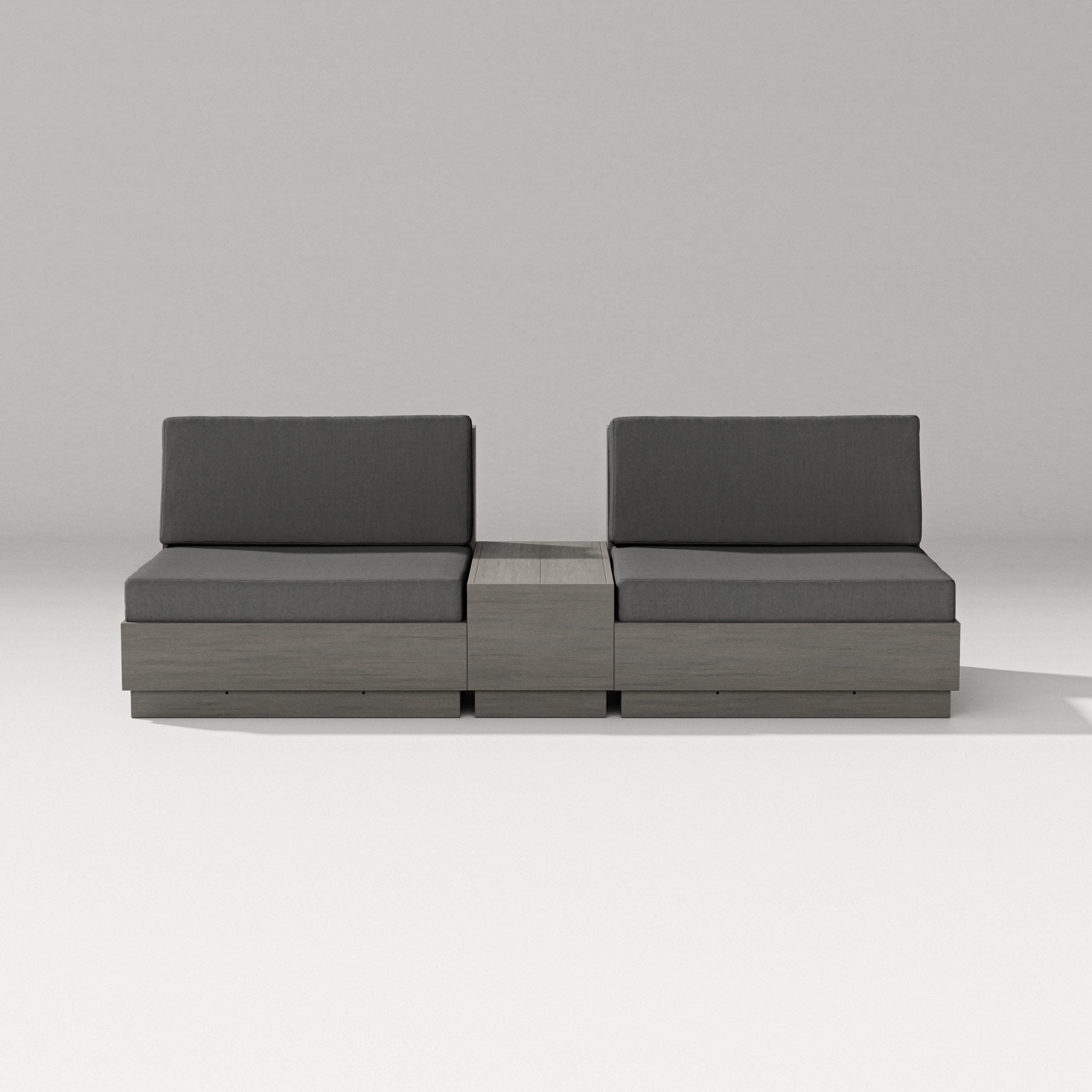 Elevate Lounge Chair Set in Driftwood / Spectrum Carbon