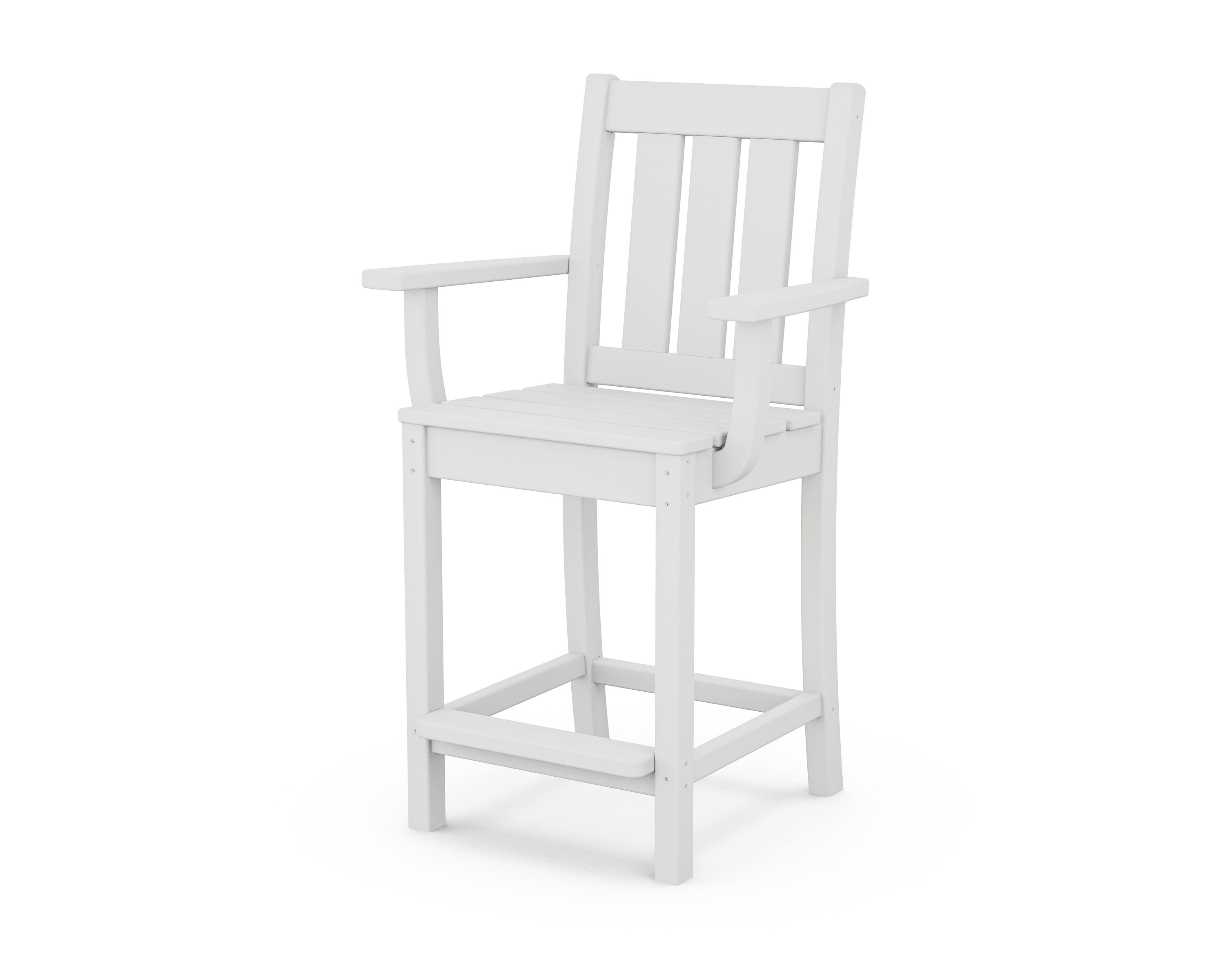 Oxford Counter Arm Chair in White