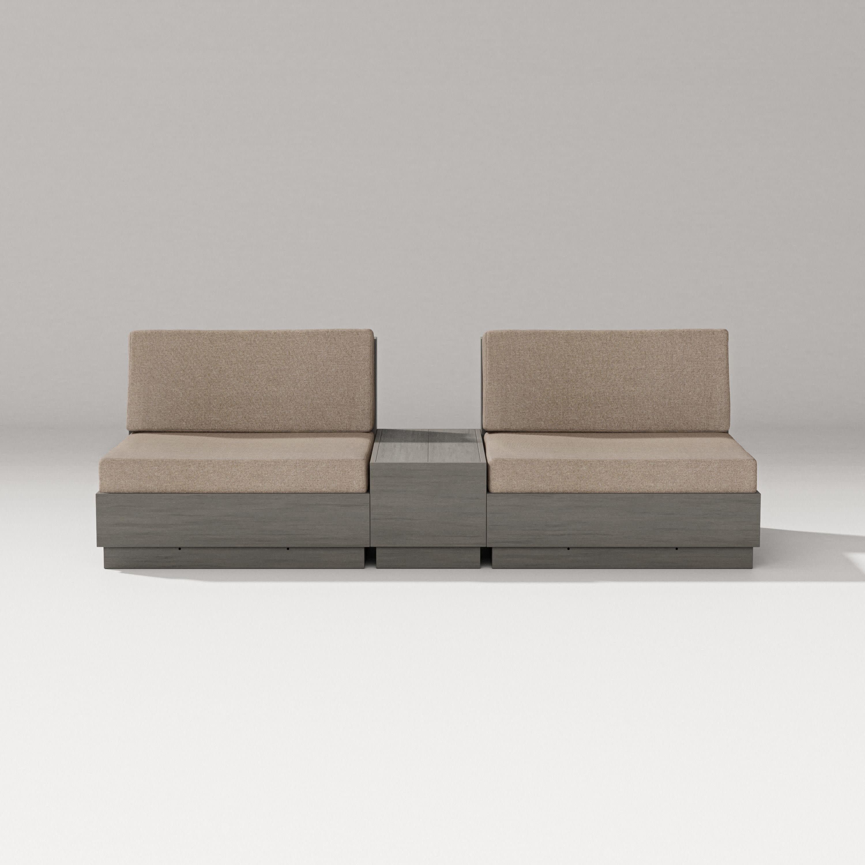 Elevate Lounge Chair Set in Driftwood / Spiced Burlap