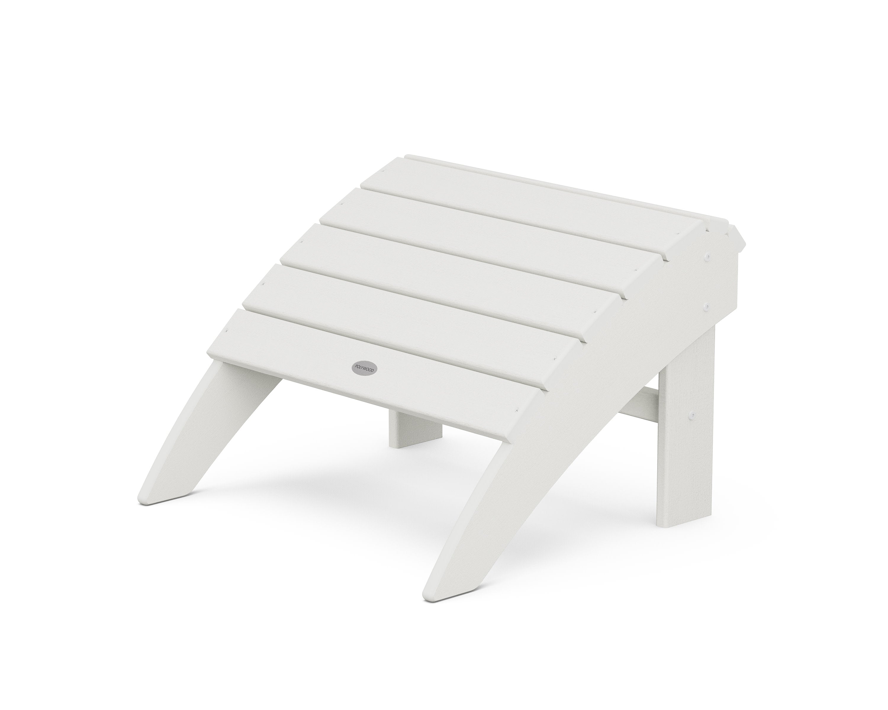 Vineyard Curveback Adirondack Ottoman in Vintage White