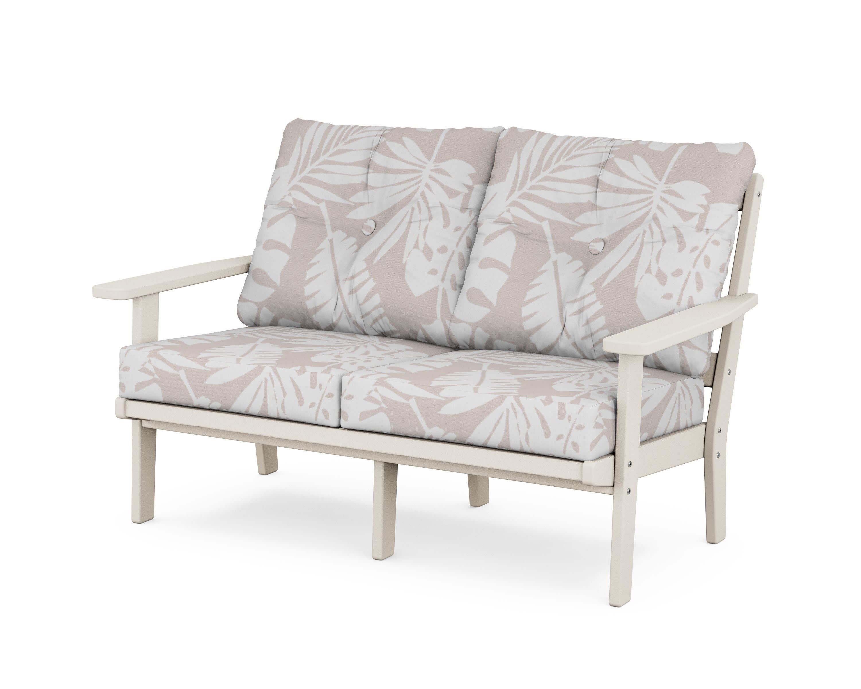 Oxford Deep SeatingLoveseat in Sand / Leaf Dune Burlap