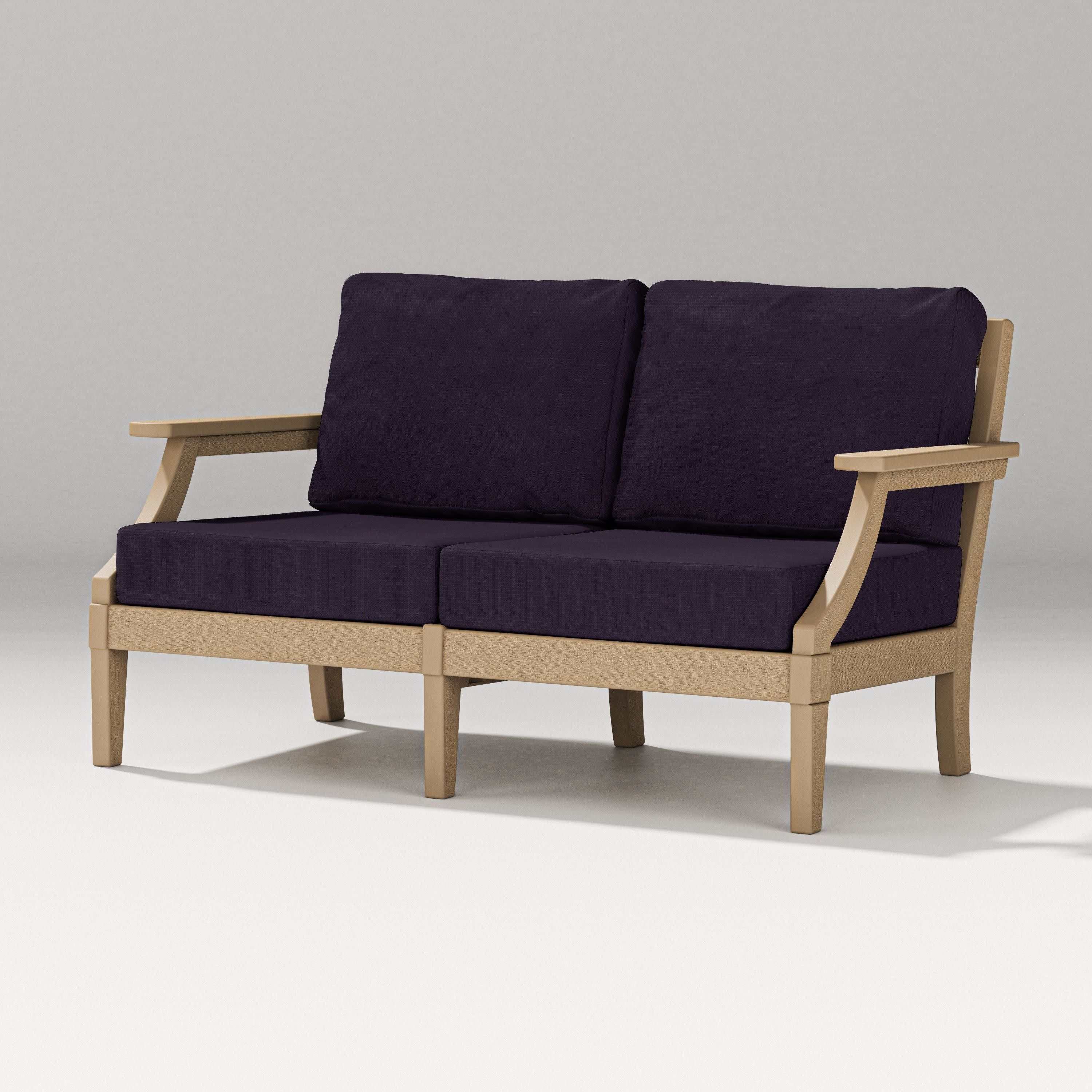 Estate Loveseat in Vintage Sahara / Navy Linen
